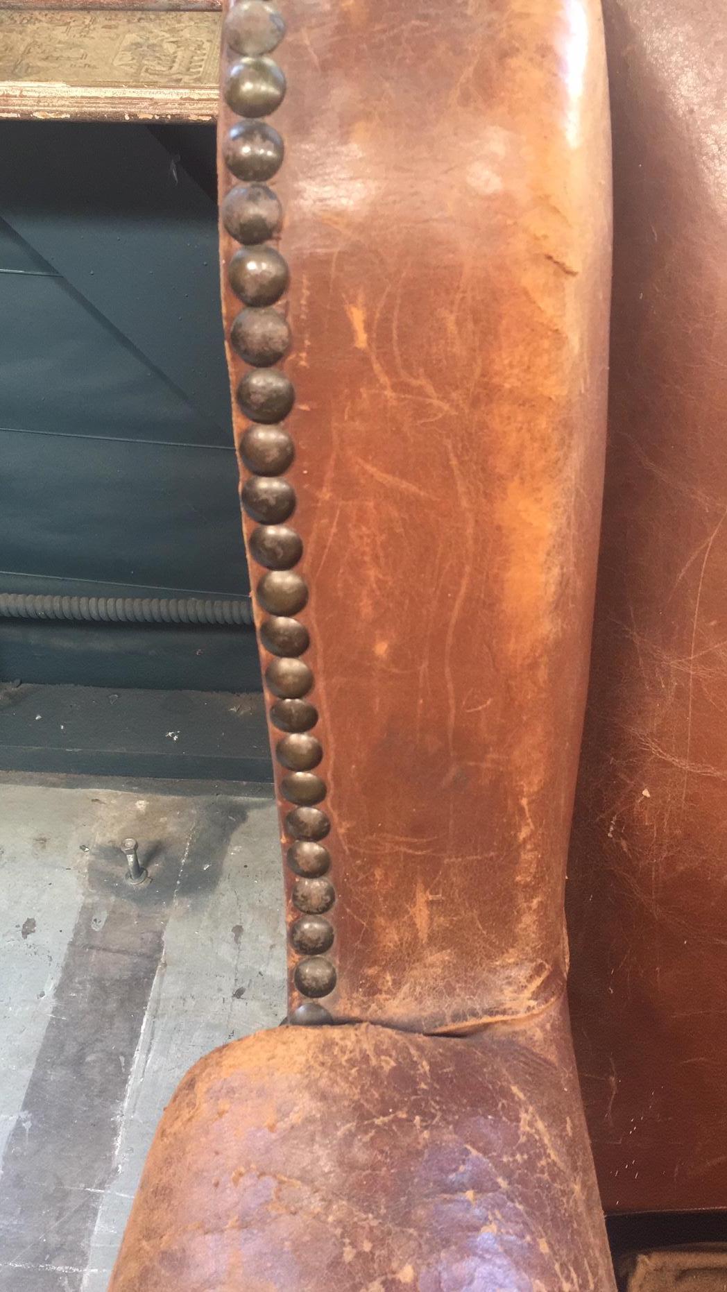 Antique French Club Chairs In Fair Condition In Los Angeles, CA