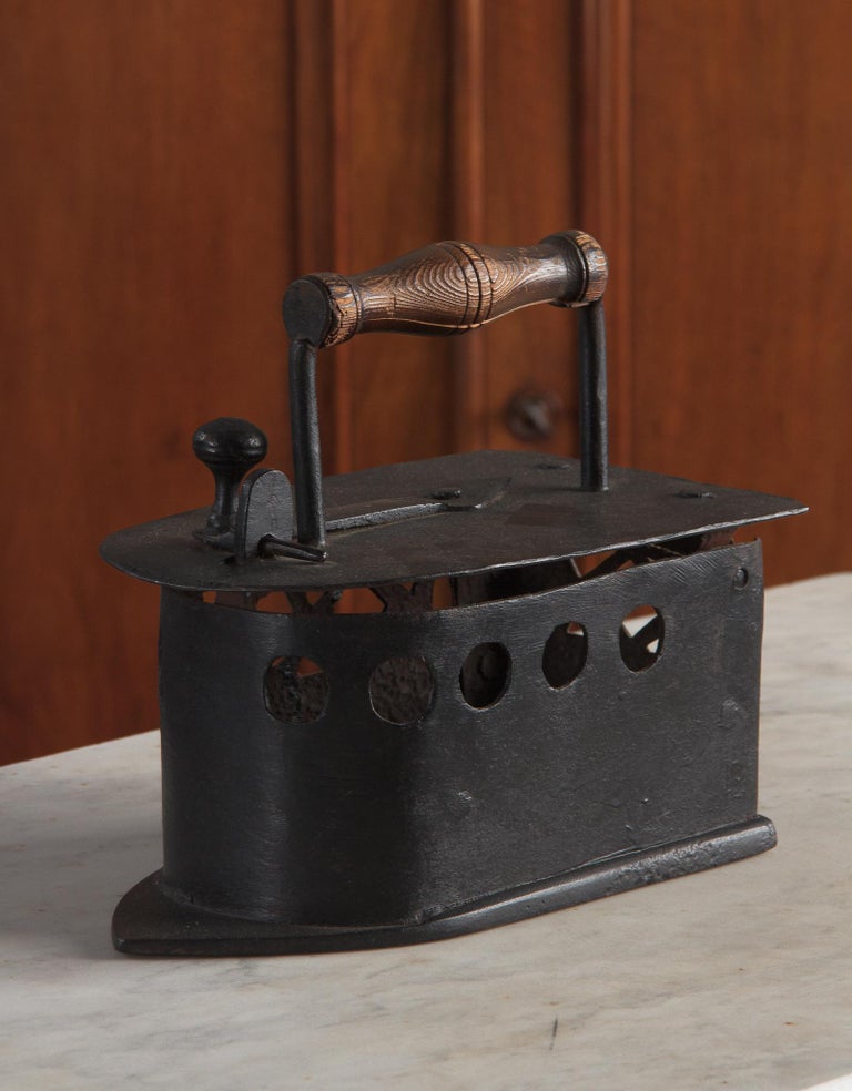 Antique French Coal Iron, Late 19th Century at 1stDibs
