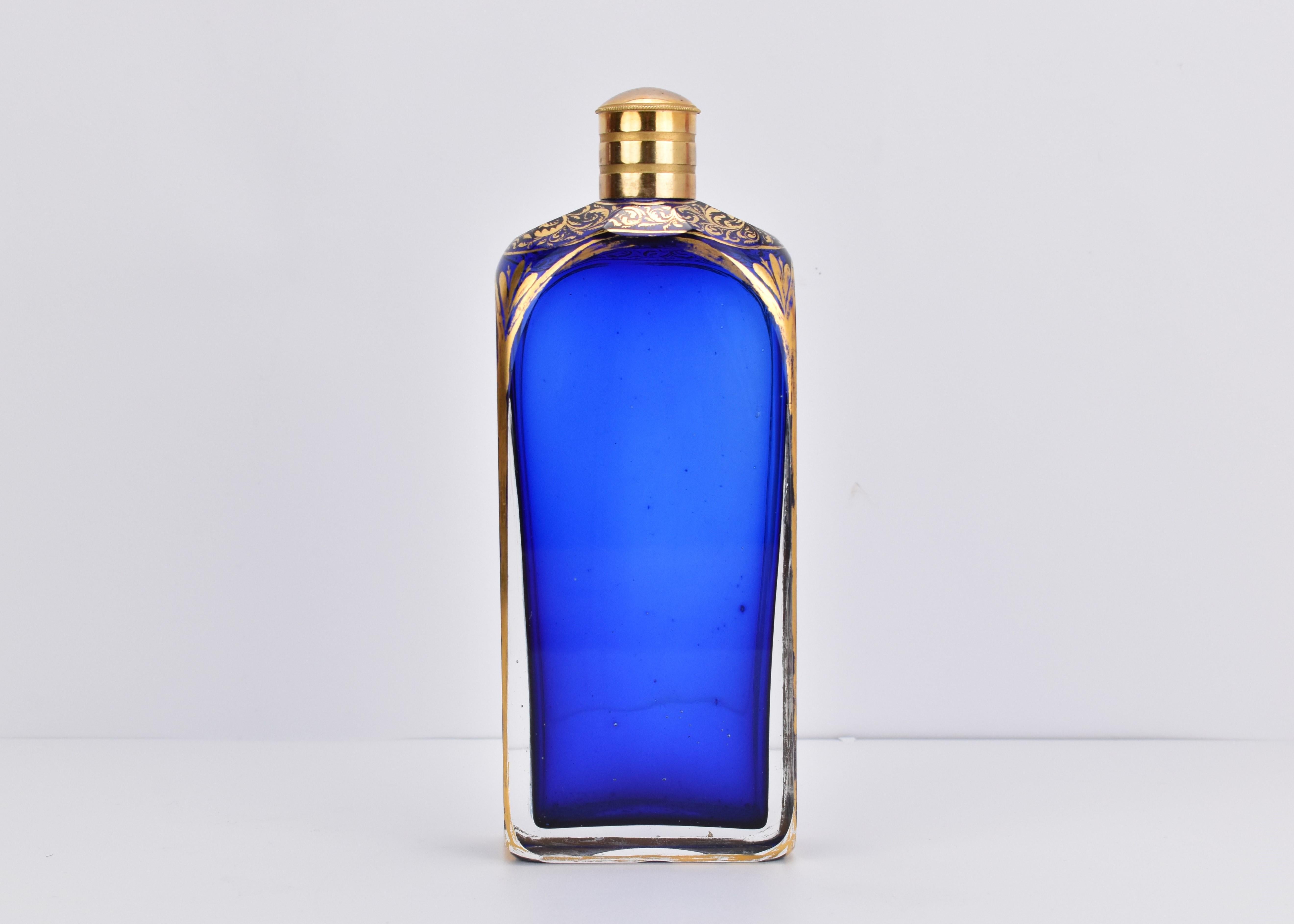 antique cobalt blue perfume bottle