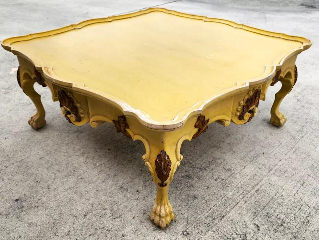 Antique French Coffee Cocktail Table (Mesa de centro francesa antigua) en venta 4