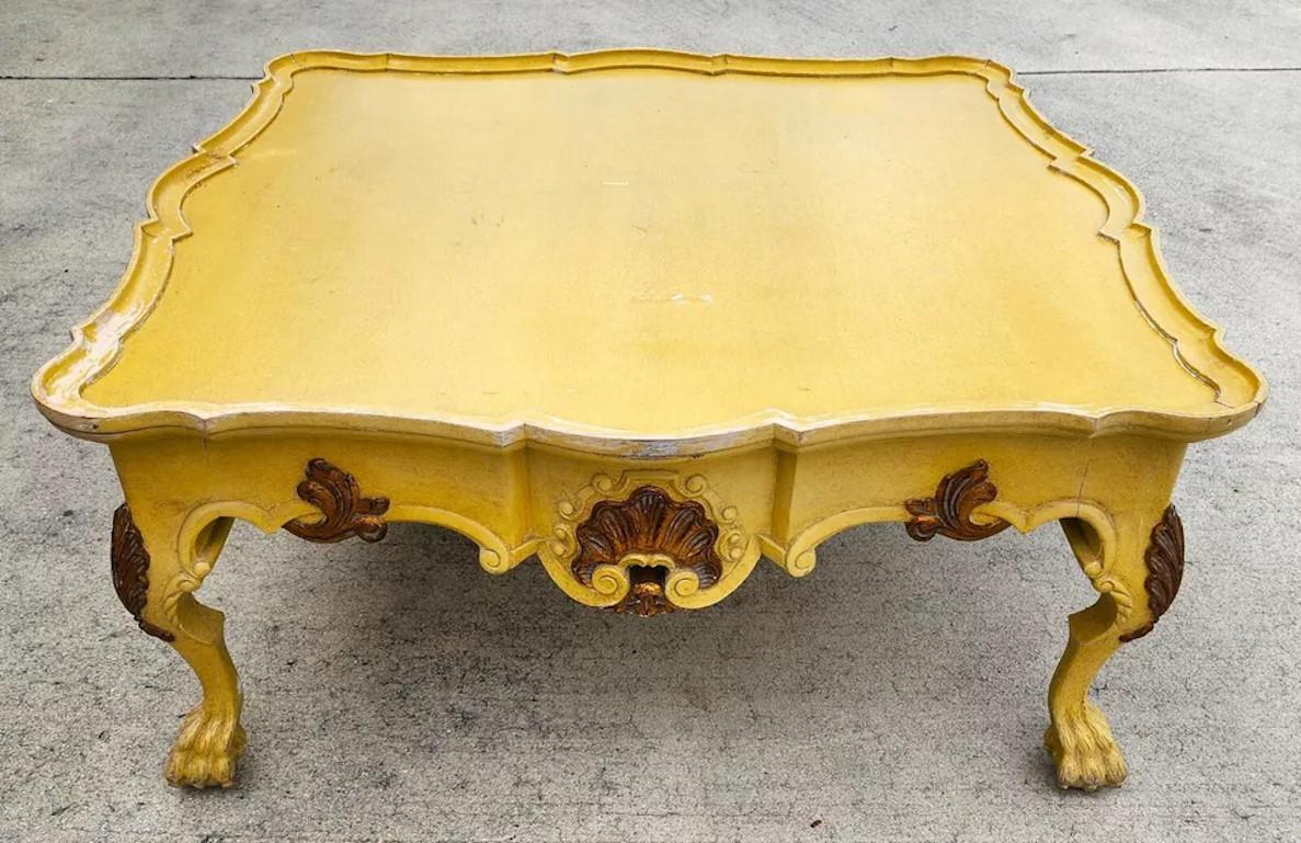 Antique French Coffee Cocktail Table (Mesa de centro francesa antigua) en venta 5