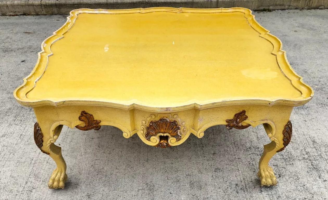 Antique French Coffee Cocktail Table (Mesa de centro francesa antigua) en venta 6