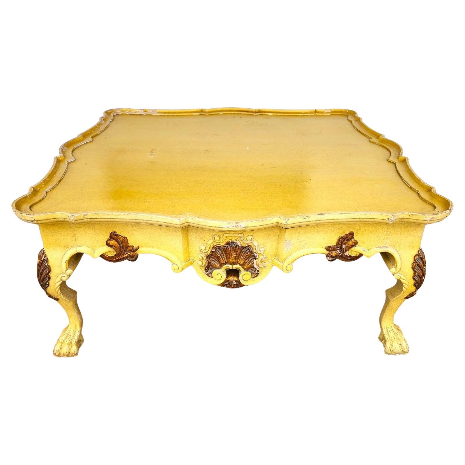 Antique French Coffee Cocktail Table (Mesa de centro francesa antigua)
