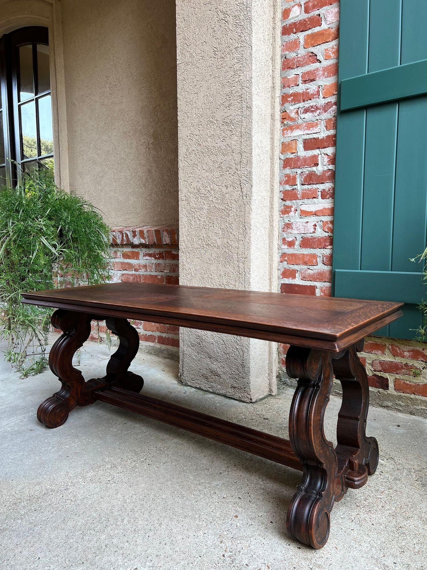 Antique French Coffee Table Banc en chêne sculpté Baroque Window Hall Seat c1900. en vente 6