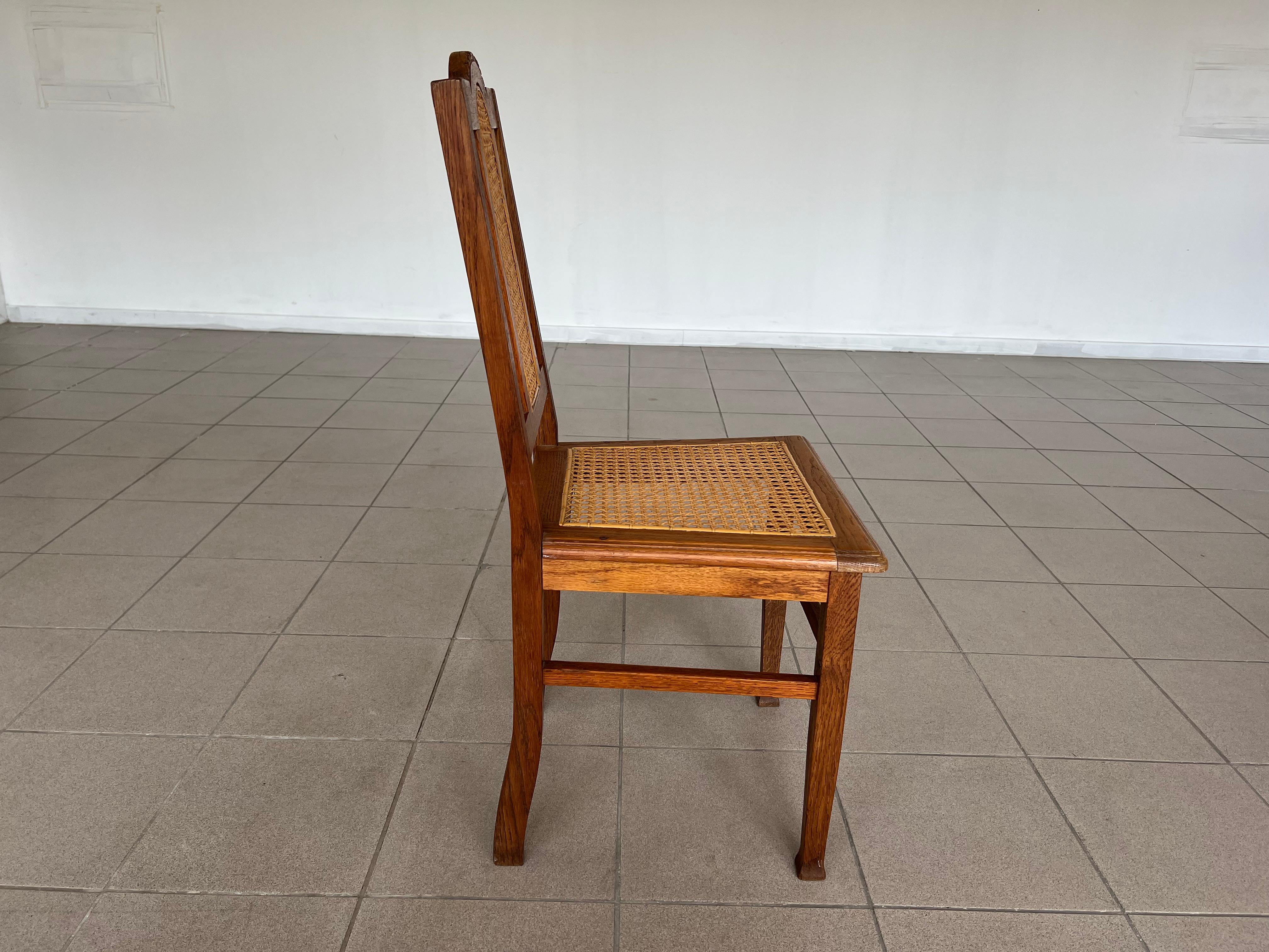 Sedie da pranzo in rattan Antique French Coloni - Set di 6 in vendita 3