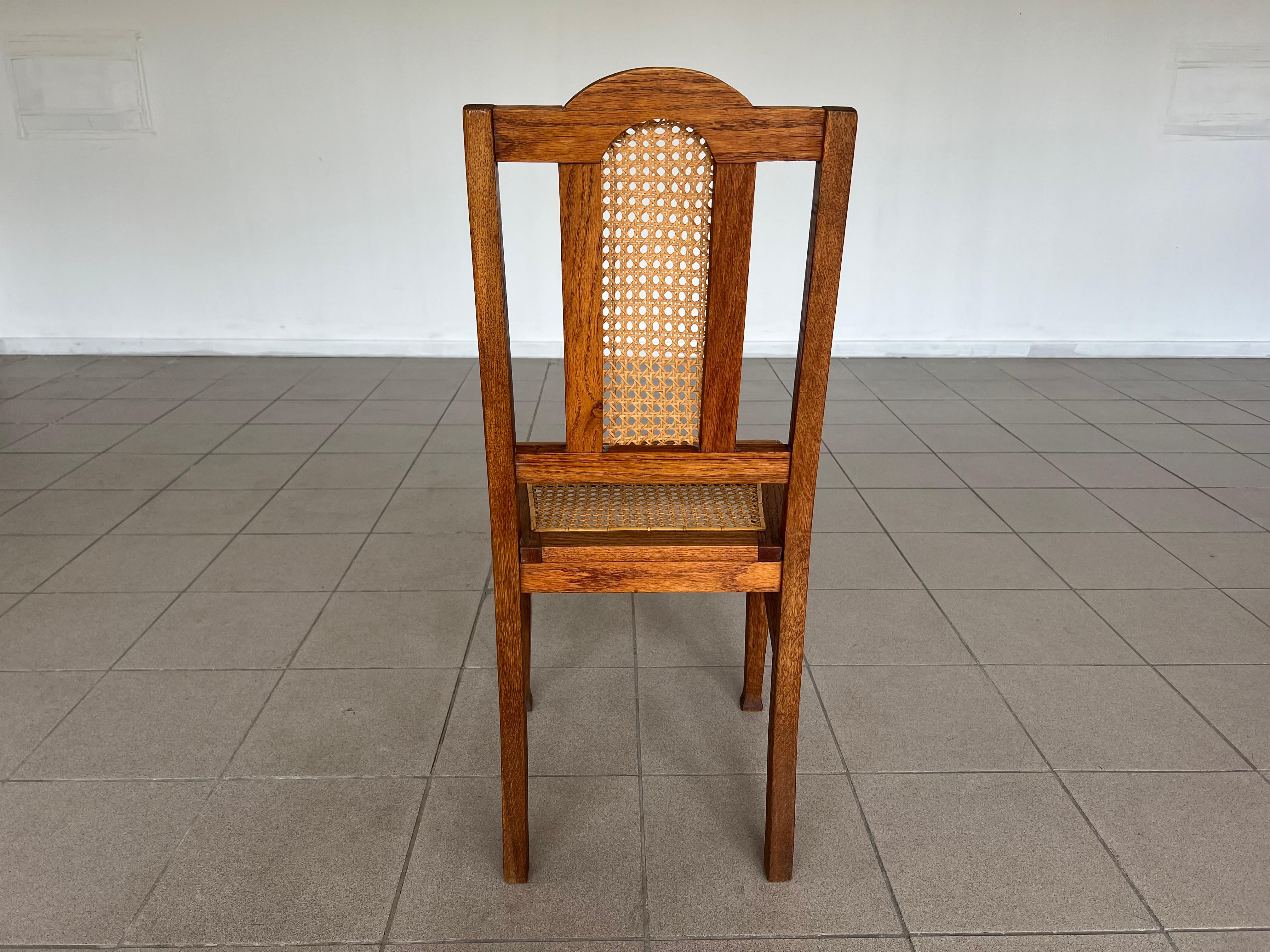 Sedie da pranzo in rattan Antique French Coloni - Set di 6 in vendita 4