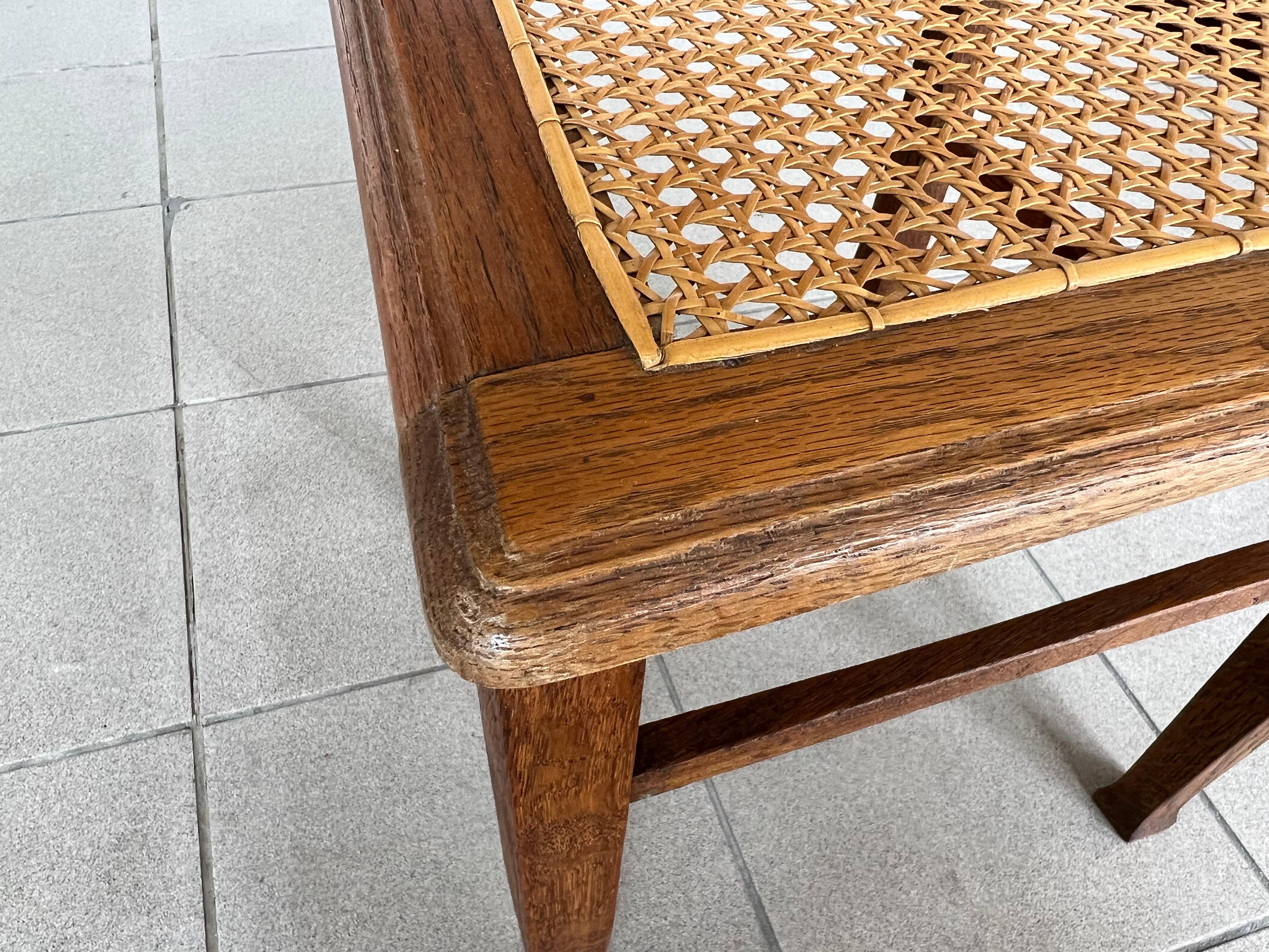 Sedie da pranzo in rattan Antique French Coloni - Set di 6 in vendita 7