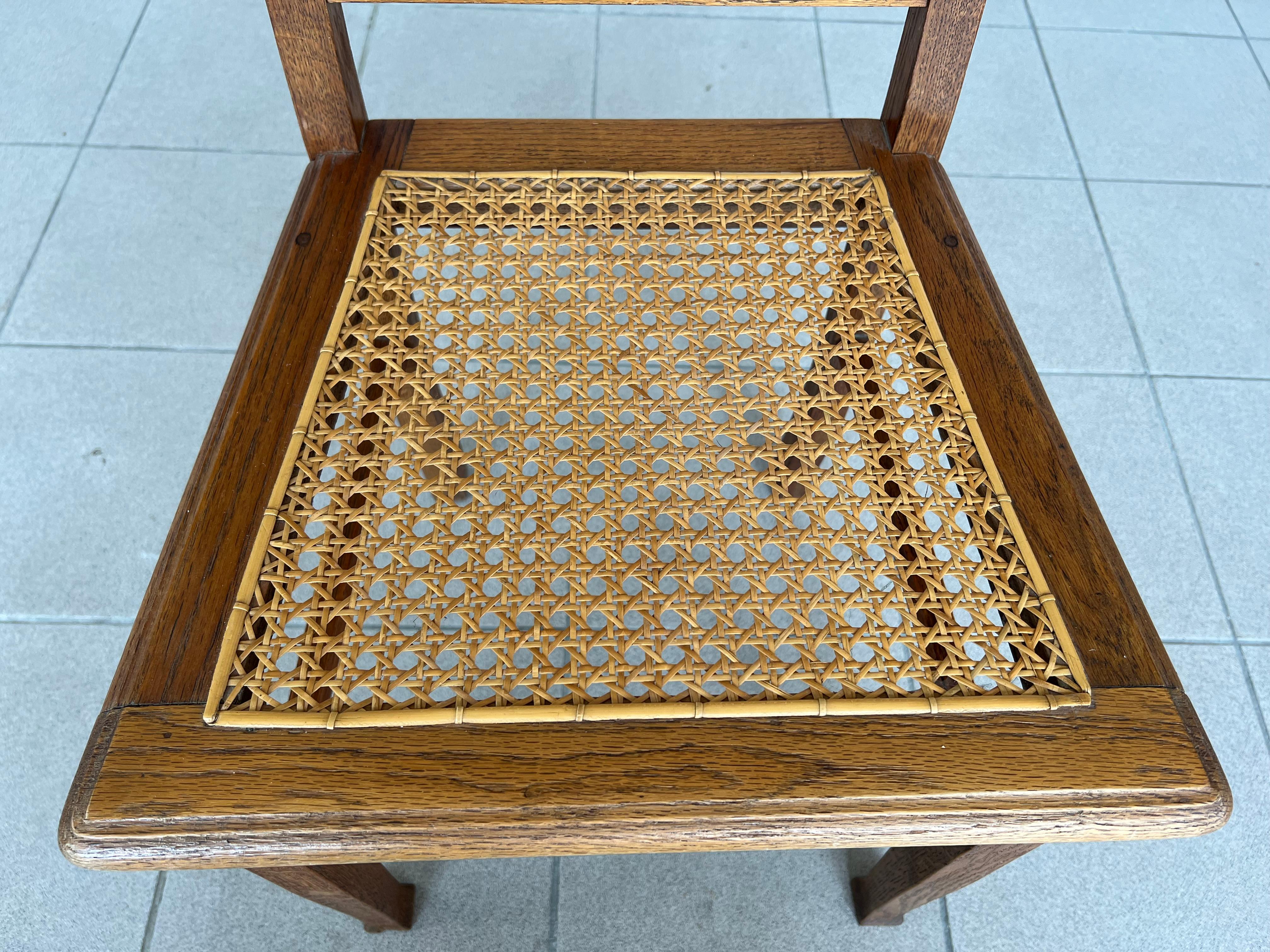 Sedie da pranzo in rattan Antique French Coloni - Set di 6 in vendita 8