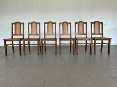 Antique French Colonial Rattan Dining Chairs – Set of 6