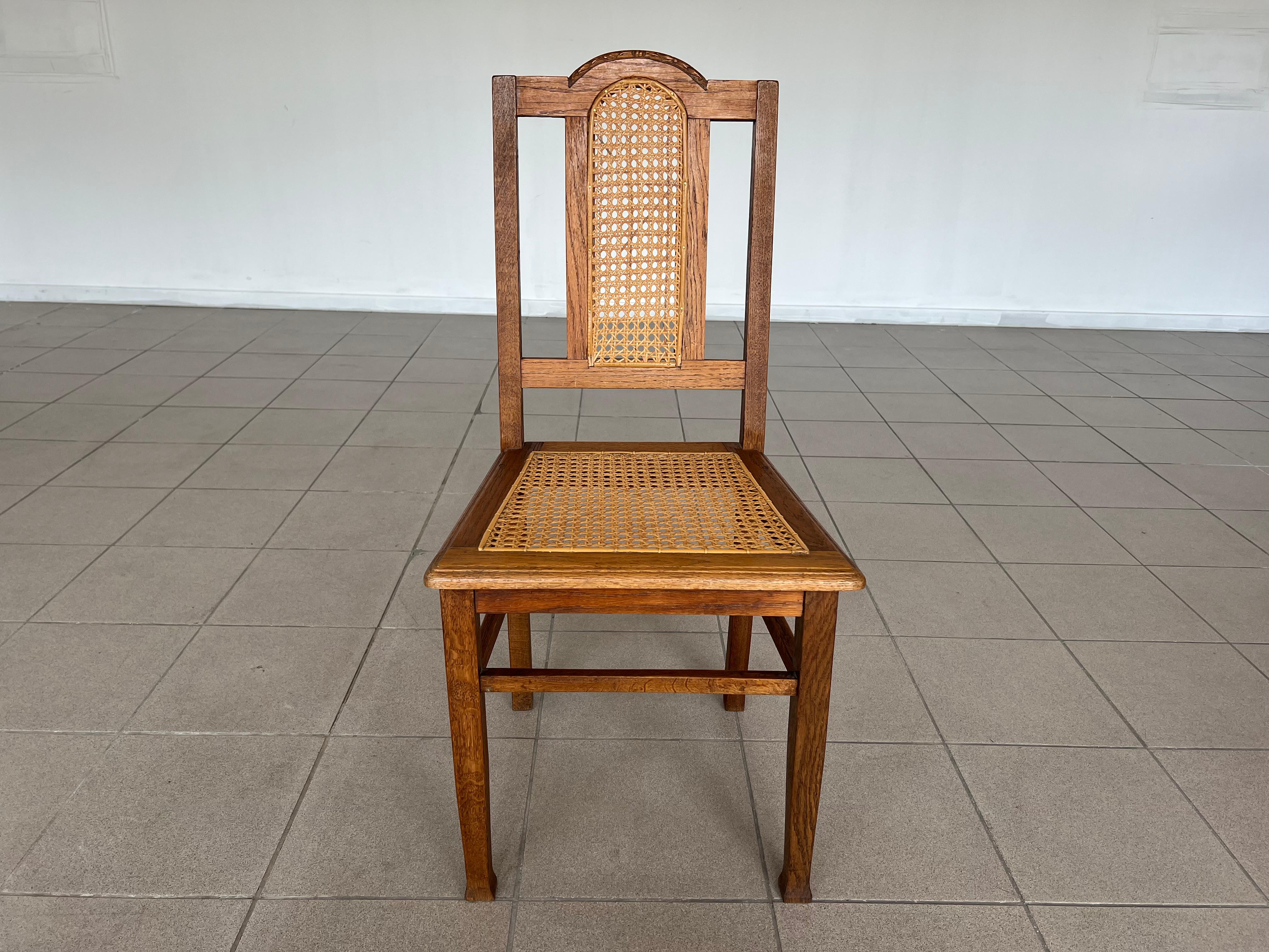 Sedie da pranzo in rattan Antique French Coloni - Set di 6 in vendita 2