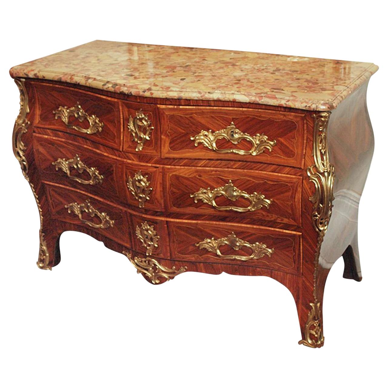 Antique French Commode circa 1790-1820 with Finest Exotic Woods For Sale