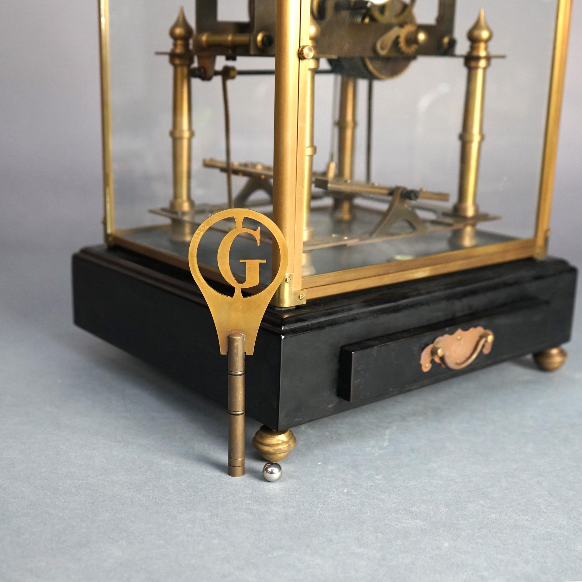 Antiquité française Congreve Rolling Ball Skeleton Clock 19thC 5