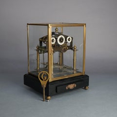 Antique French Congreve Rolling Ball Skeleton Clock 19thC