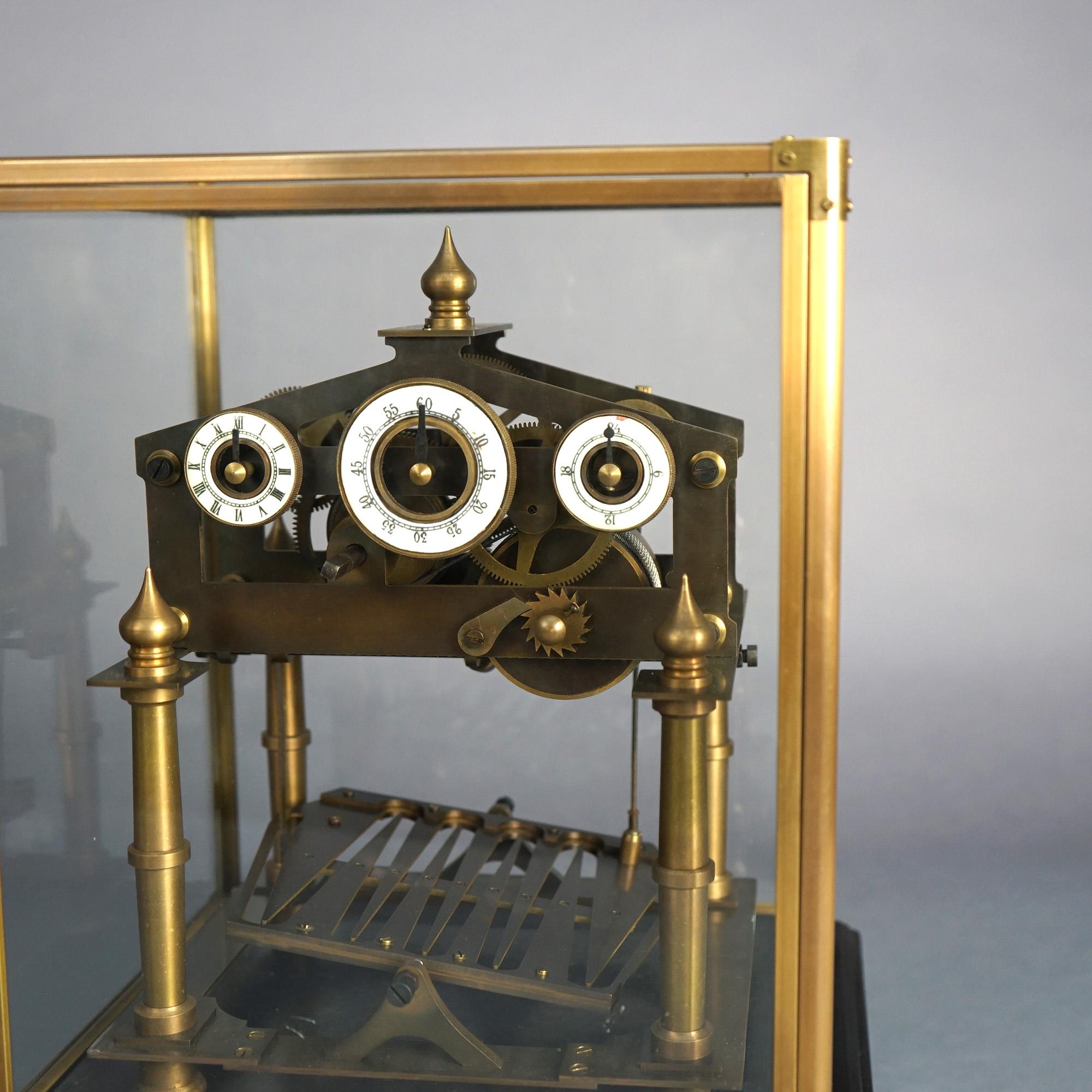 XIXe siècle Antiquité française Congreve Rolling Ball Skeleton Clock 19thC