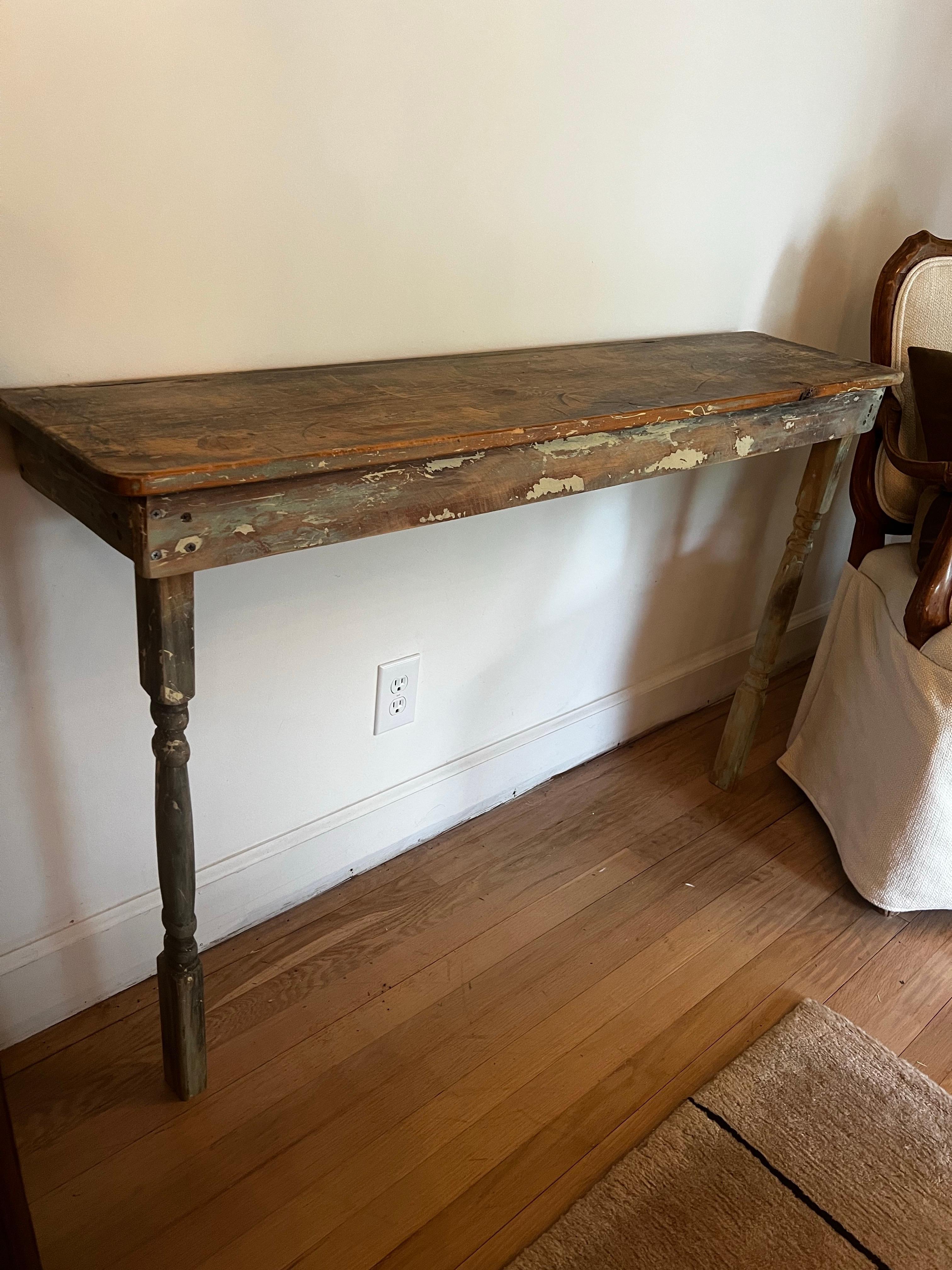 Dipinto a mano Console Antique French - Vernice Greene & Greene in vendita