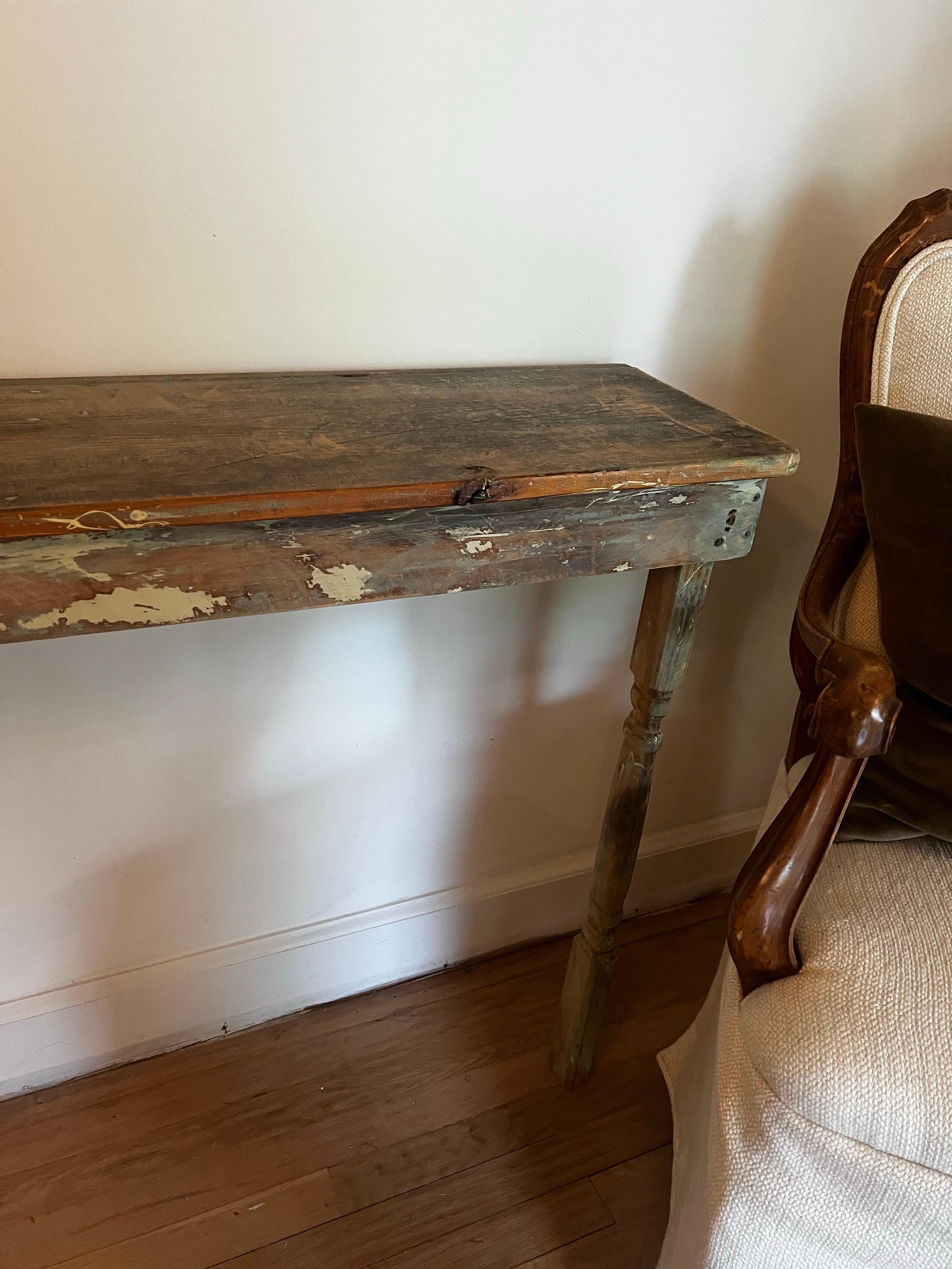 Legno Console Antique French - Vernice Greene & Greene in vendita