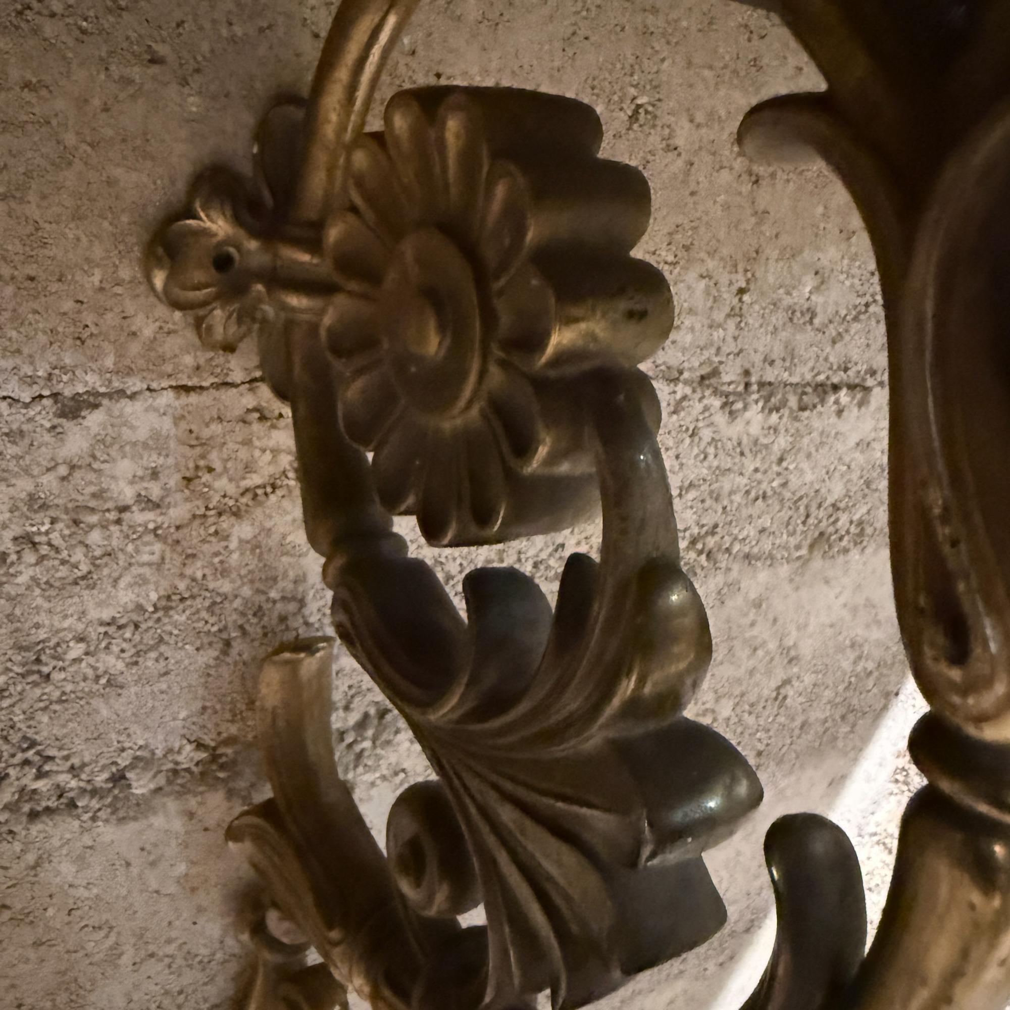 Antique French Console Table Bronze Ornate Support New Stone For Sale 4