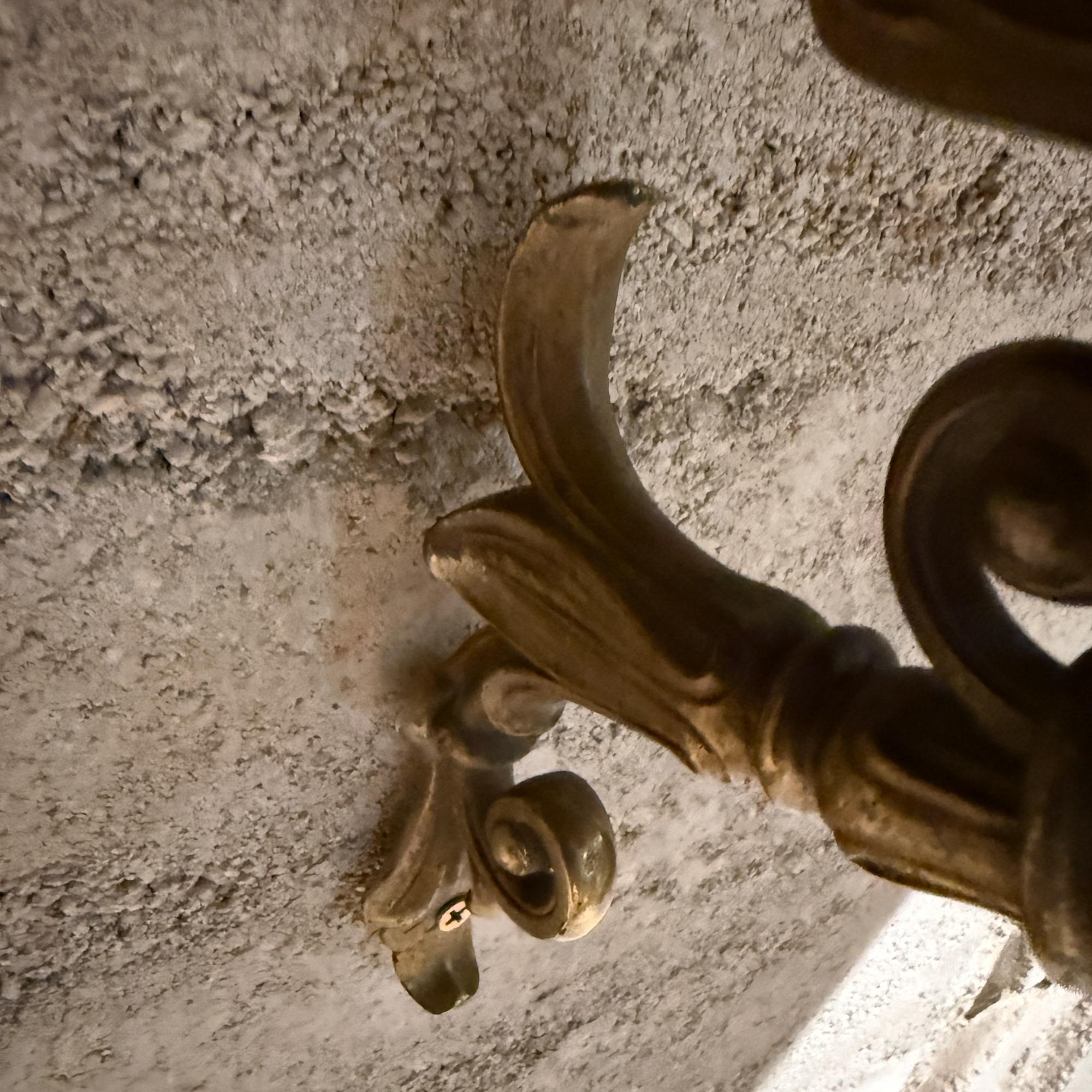 Antique French Console Table Bronze Ornate Support New Stone For Sale 3