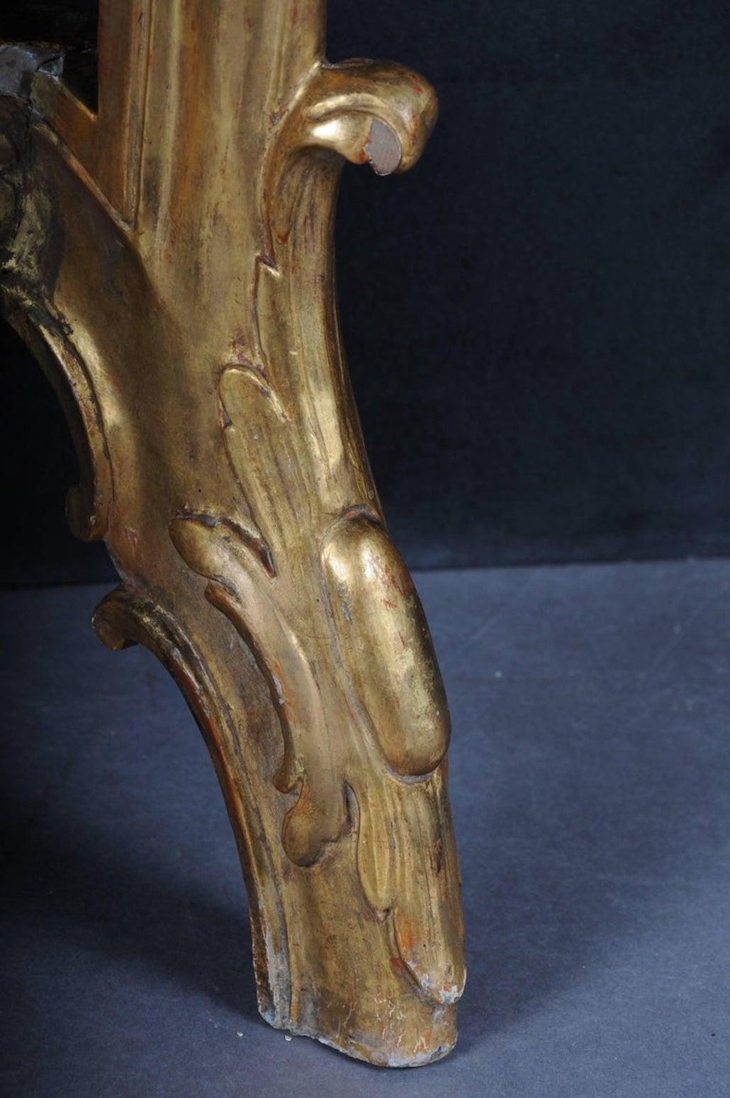 Wood Antique French Console Table, circa 1790-1810 For Sale