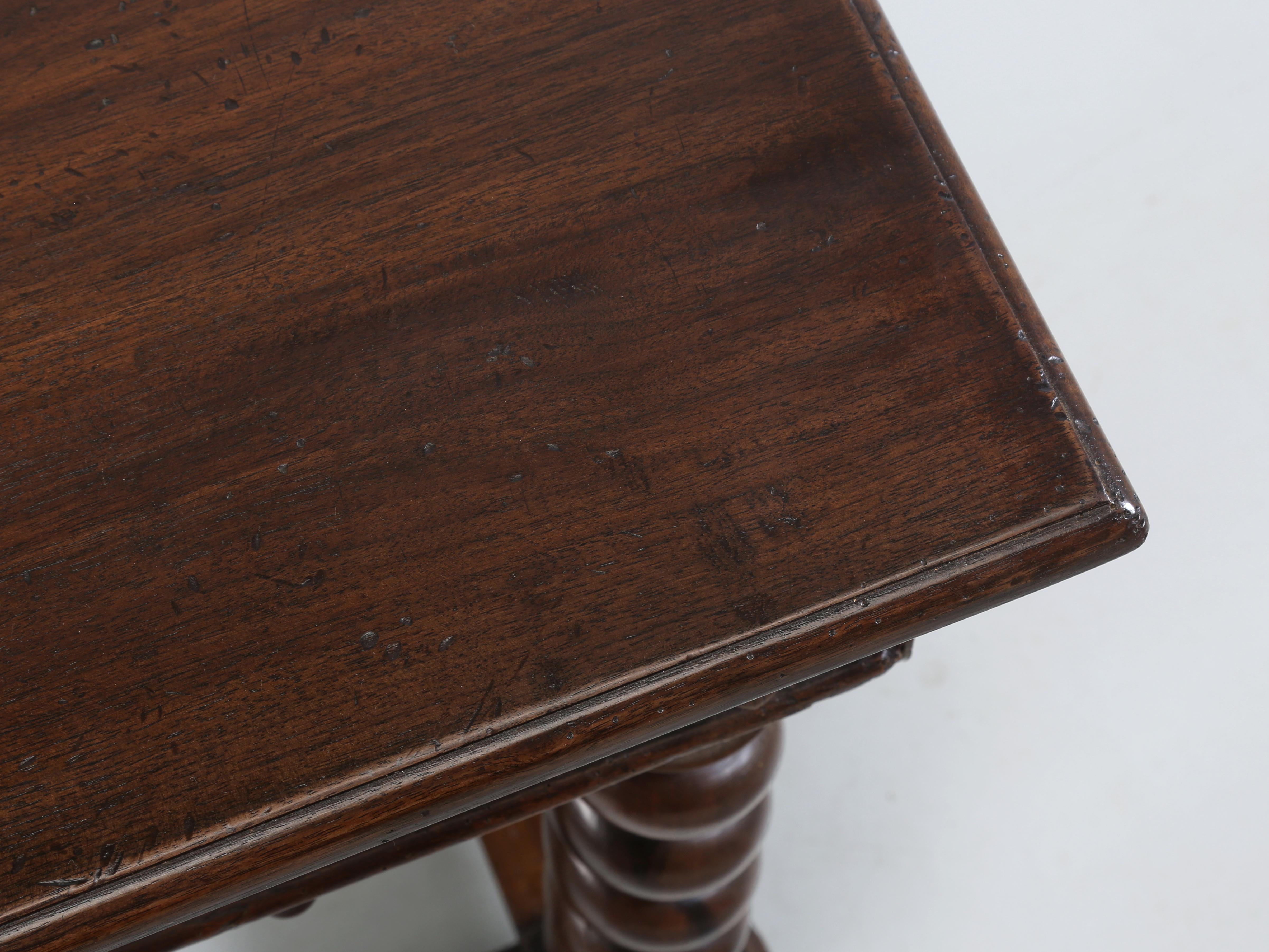 Antique French Console Table or Hall Table Very Shallow Fruitwood Early 1800's  In Good Condition In Chicago, IL