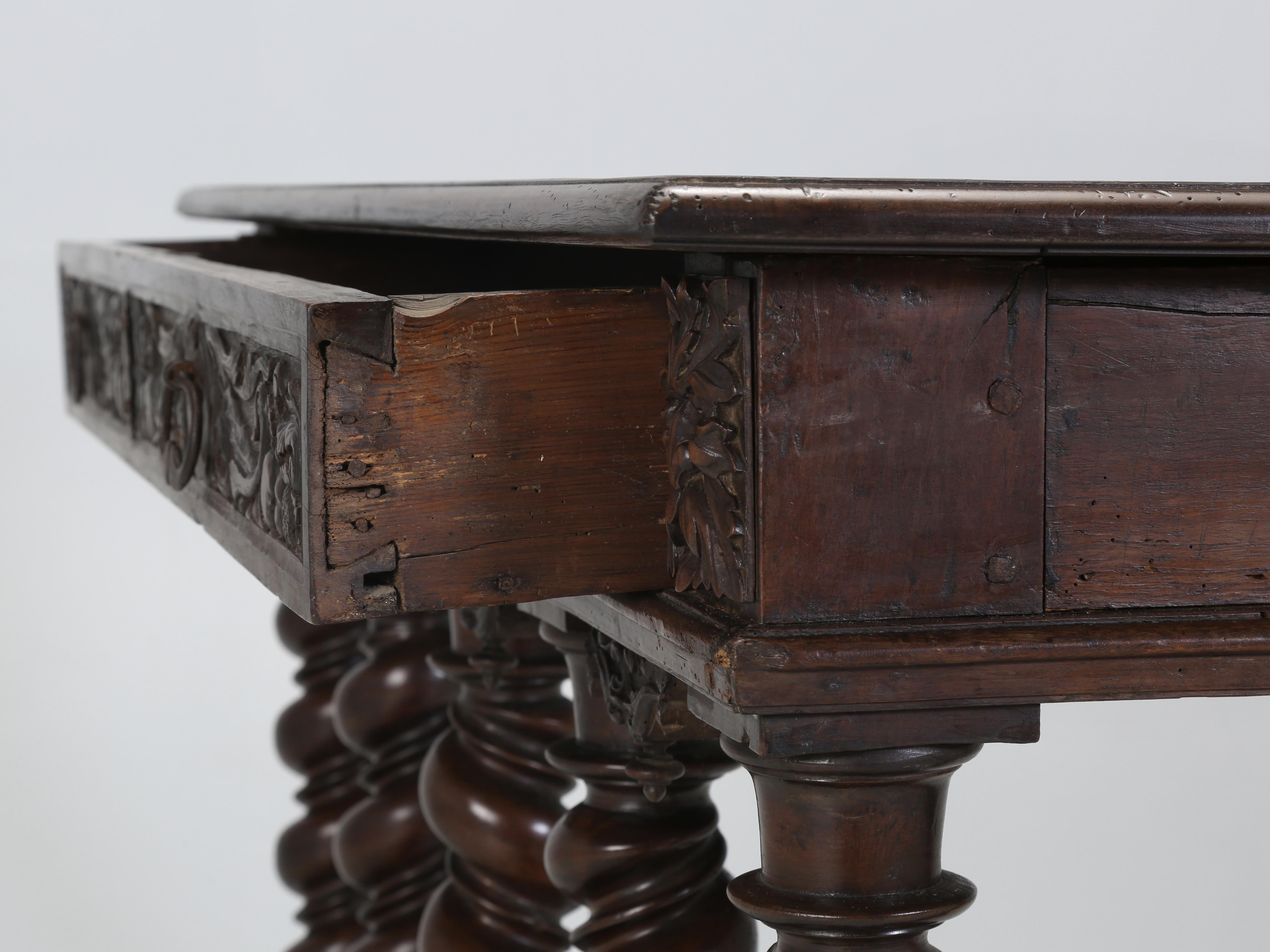 Early 19th Century Antique French Console Table or Hall Table Very Shallow Fruitwood Early 1800's 