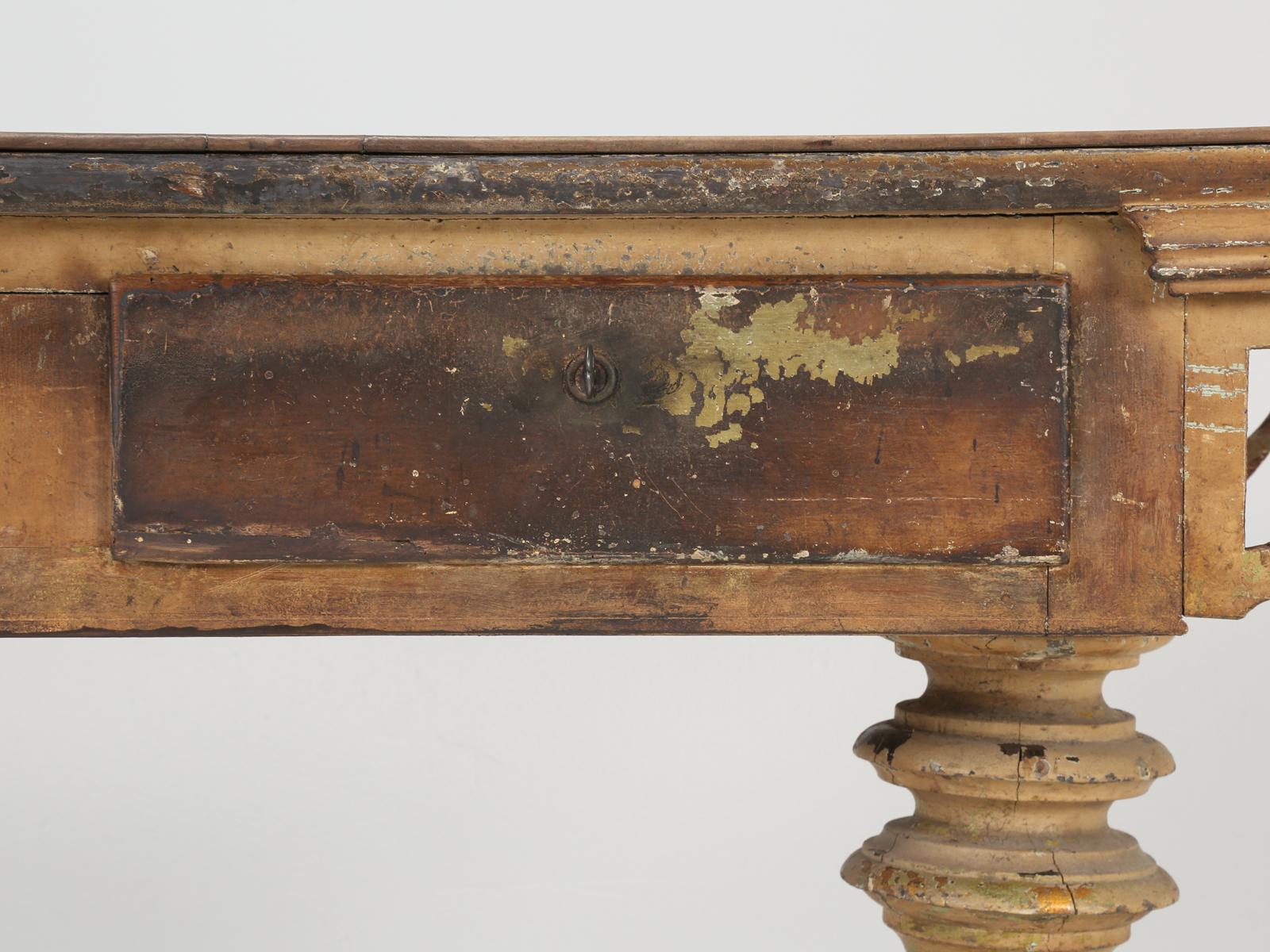 Antique French Console or Sofa Table, Absolutely All Original Paint and Gilding 5