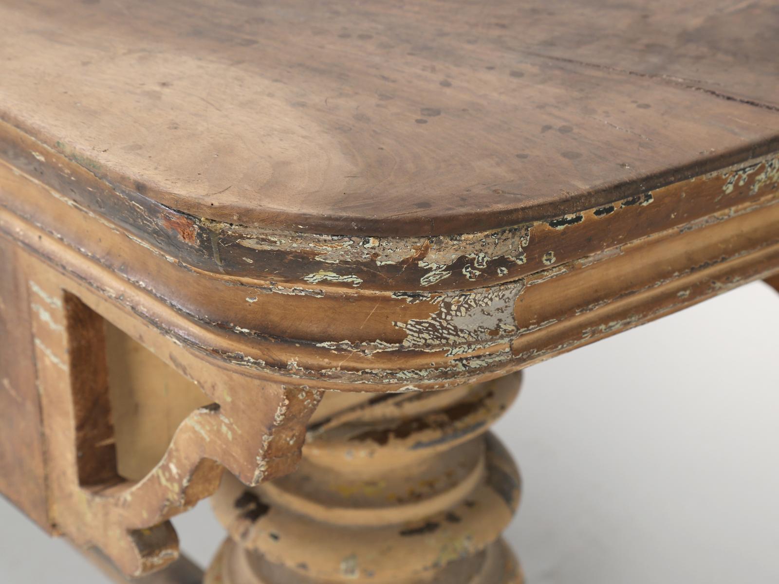 Late 19th Century Antique French Console or Sofa Table, Absolutely All Original Paint and Gilding