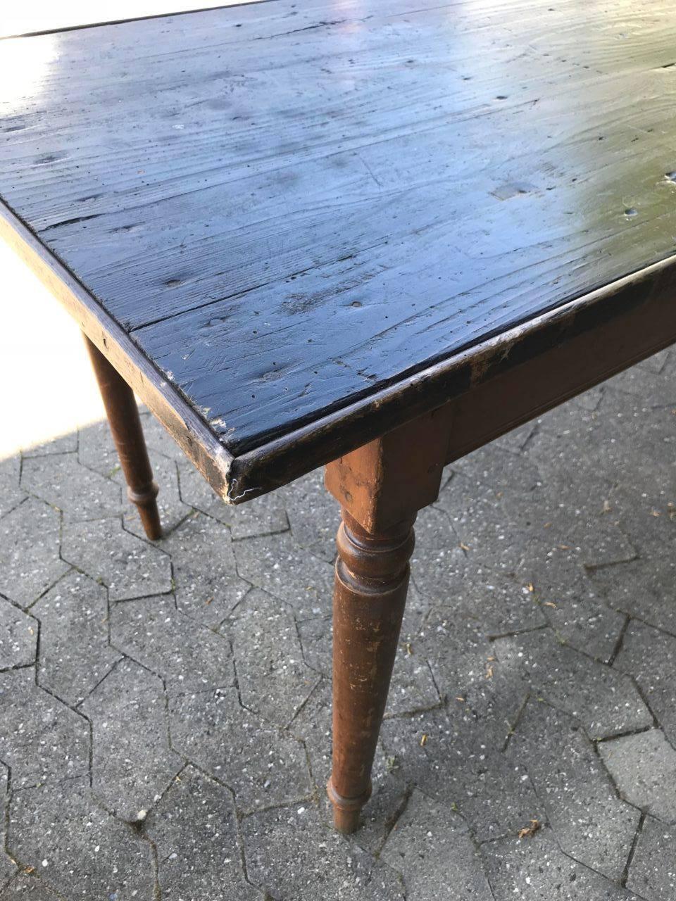 Antique French Convent Long Refectory Table In Good Condition In Copenhagen K, DK