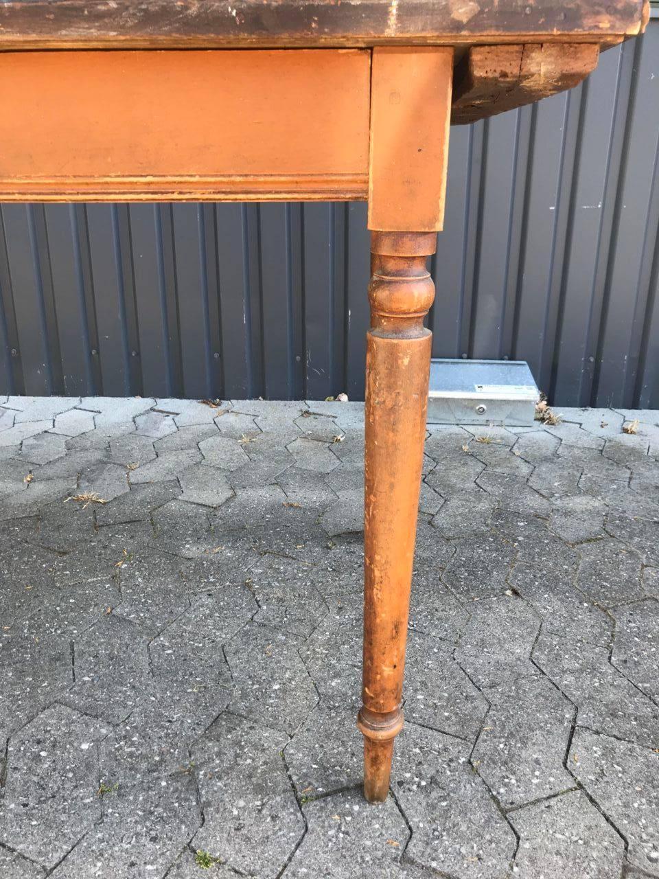 20th Century Antique French Convent Long Refectory Table