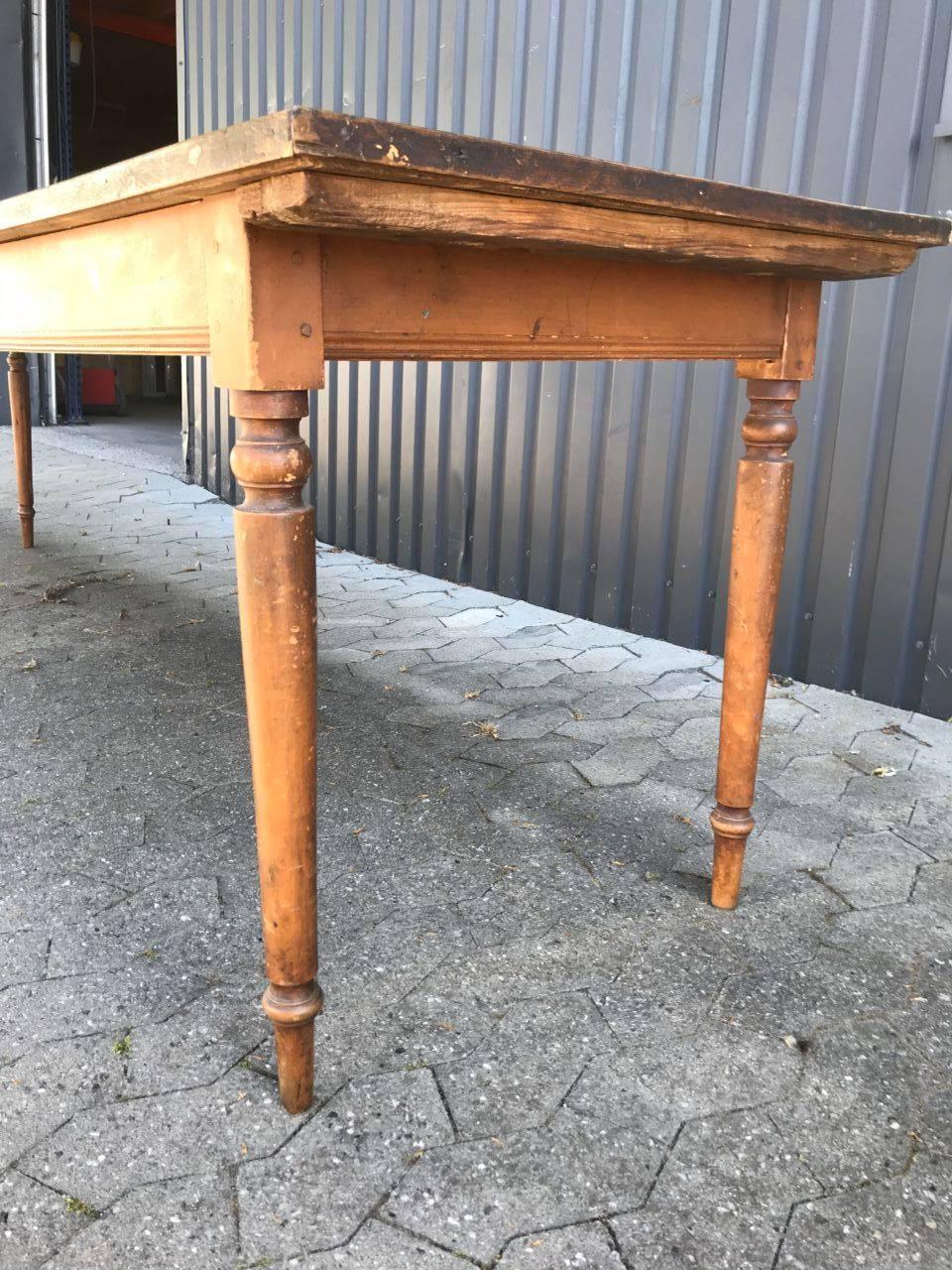 Antique French Convent Long Refectory Table 1
