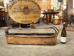 Antique French Poissonniere in rame e ferro battuto, XIX secolo