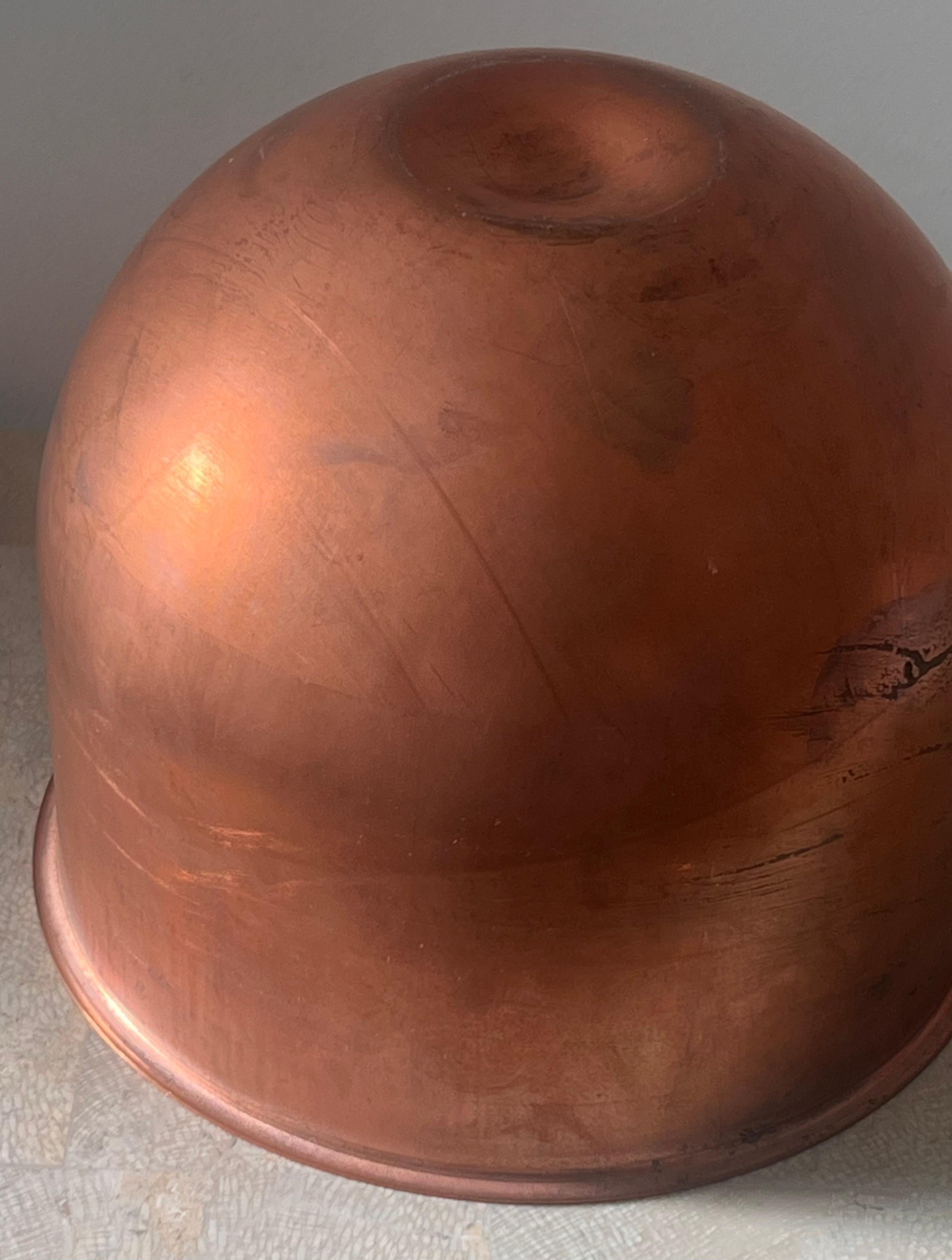 Antique French copper bowl, 19th century For Sale 4