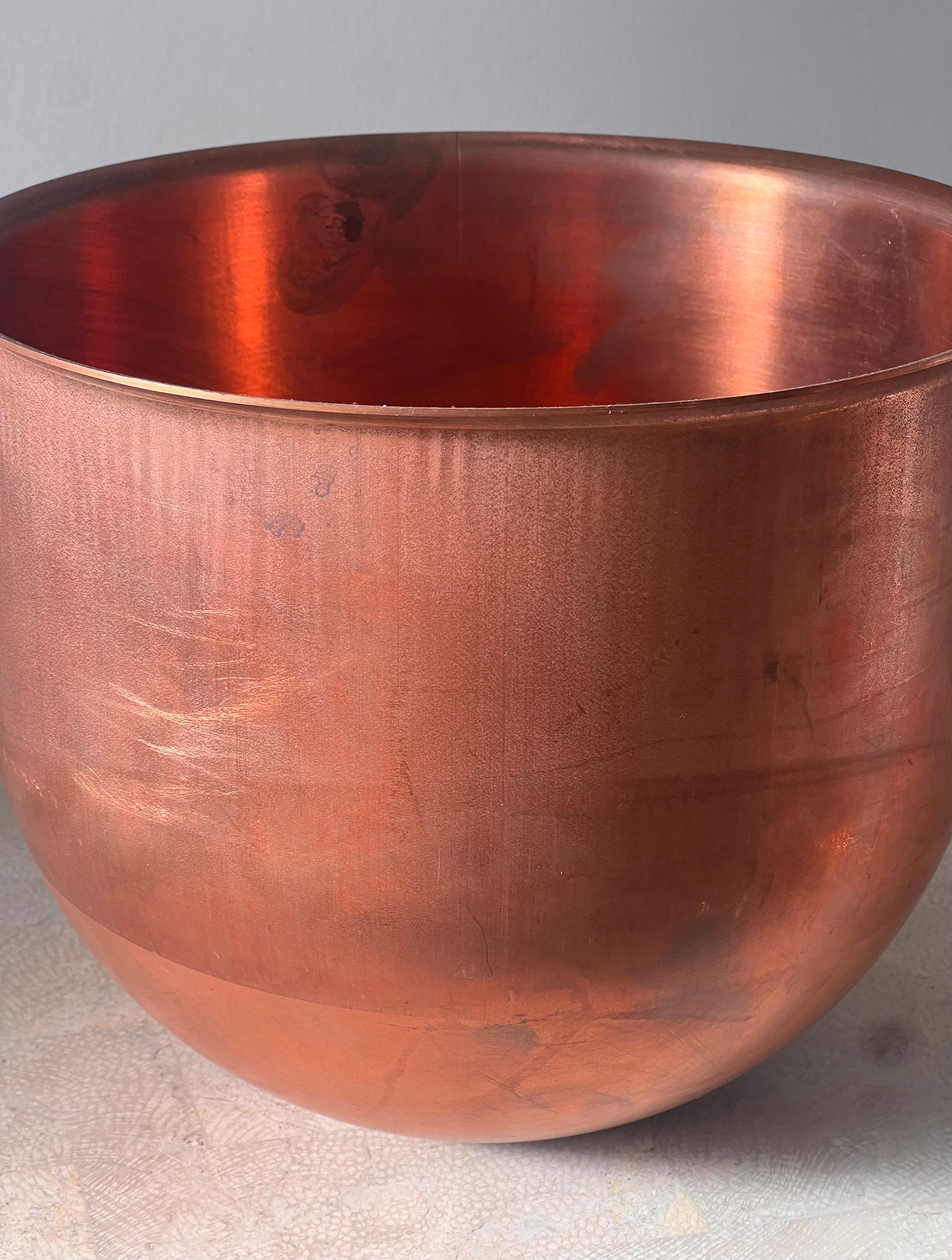 Antique French copper bowl, 19th century For Sale 12