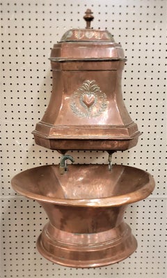 Antique French Copper Converted Cistern & Sink Planter Box or Garden Ornament