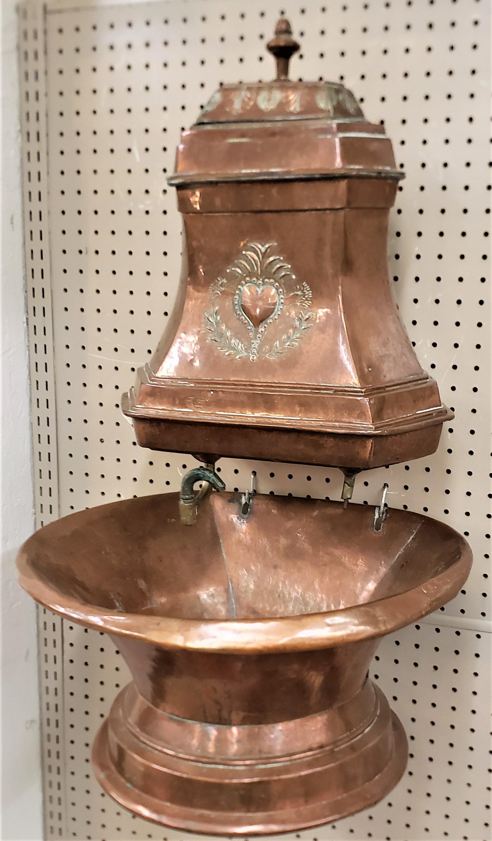 French Provincial Antique French Copper Converted Cistern & Sink Planter Box or Garden Ornament For Sale