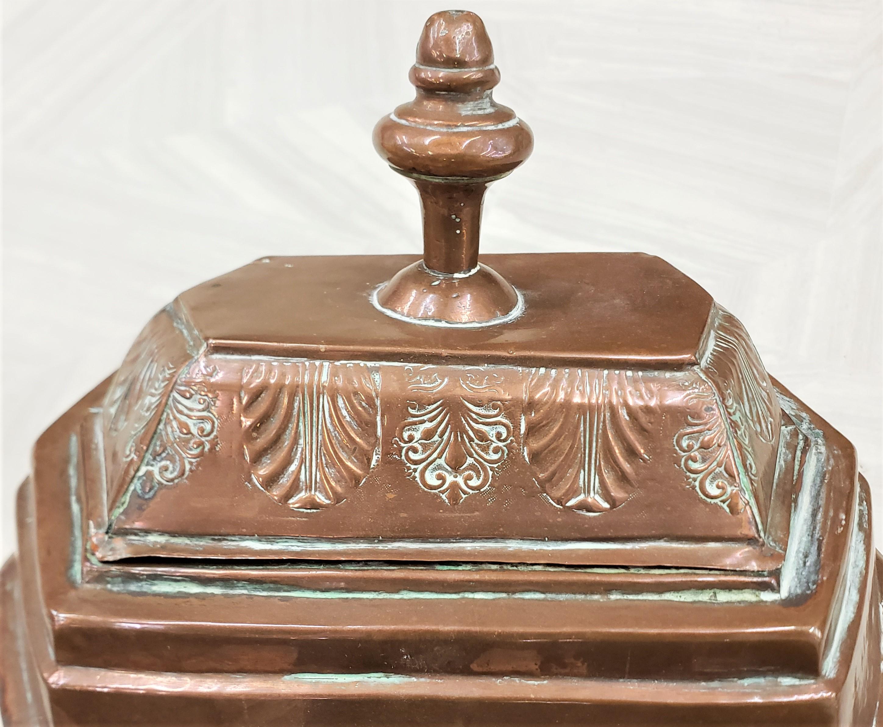 19th Century Antique French Copper Converted Cistern & Sink Planter Box or Garden Ornament For Sale