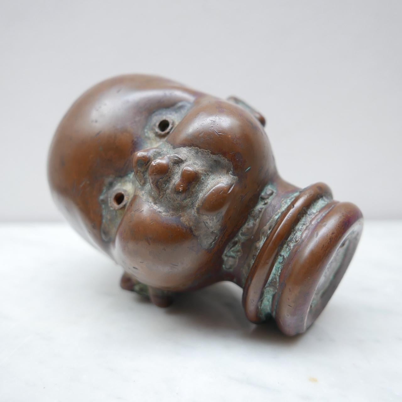 Antique French Copper Doll Mould For Sale at 1stDibs