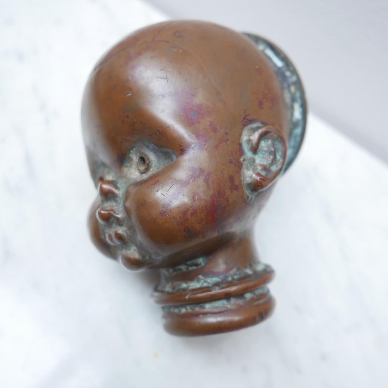 Antique French Copper Doll Mould For Sale at 1stDibs