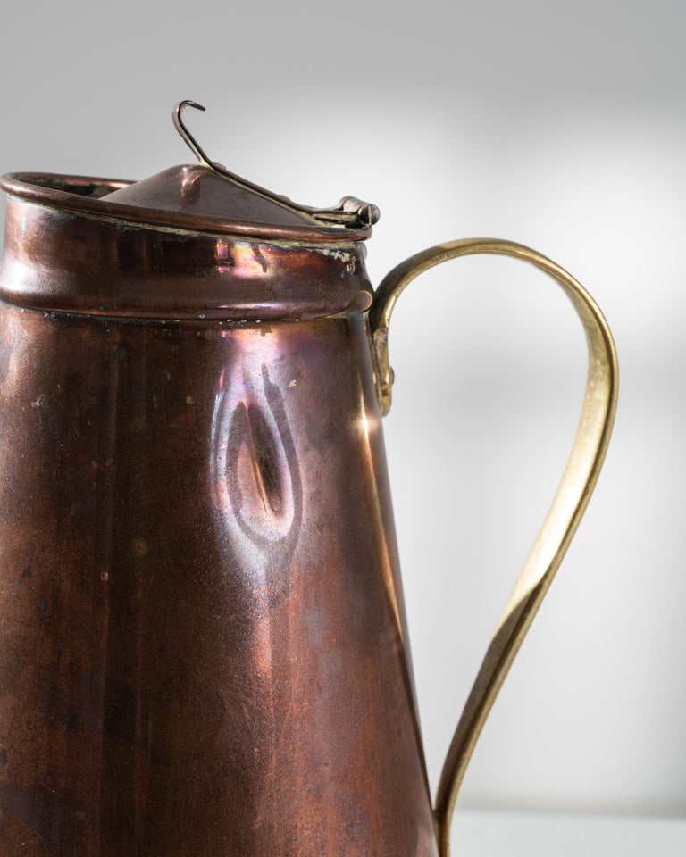 Antique French Copper Jug For Sale at 1stDibs