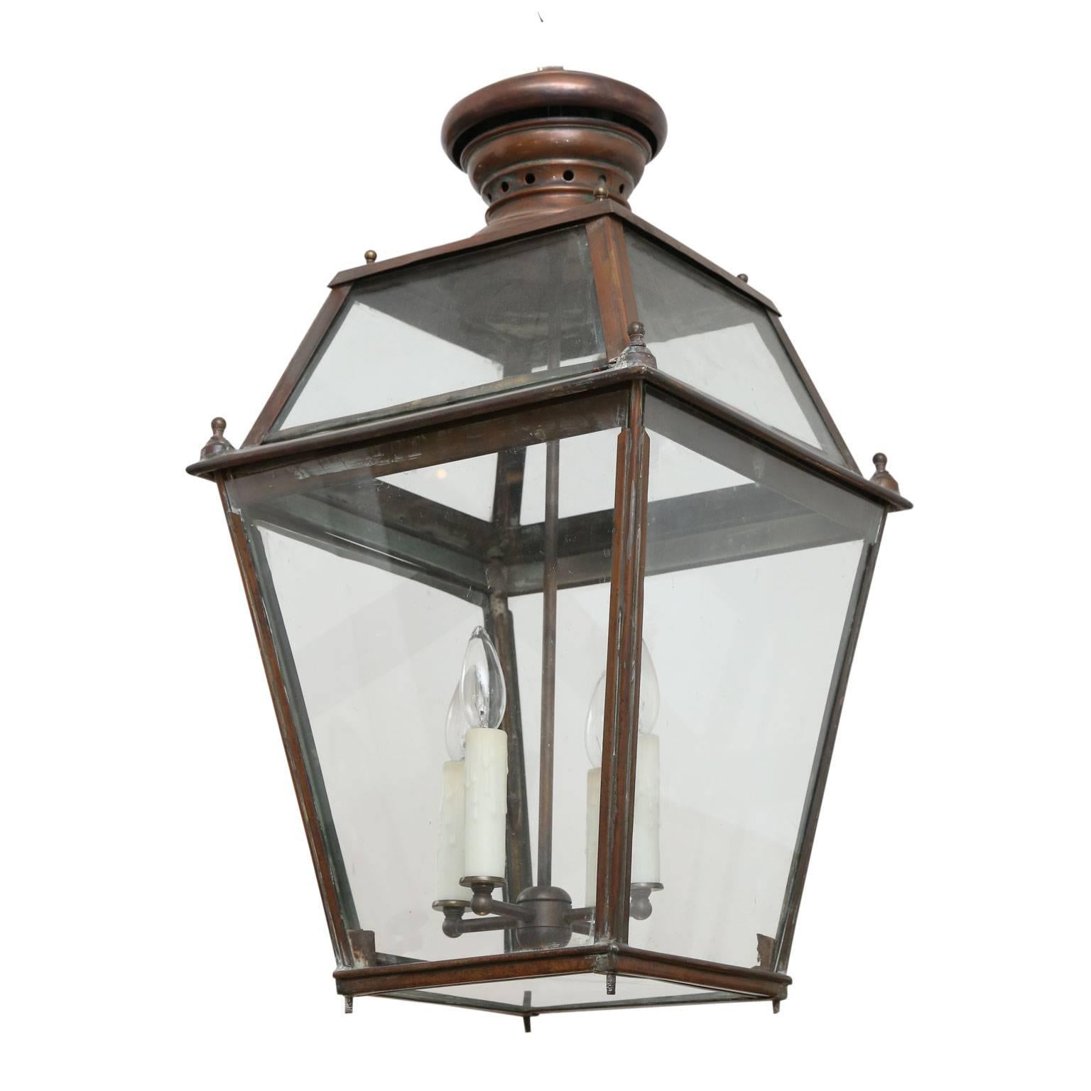 Antique French Copper Lantern at 1stDibs