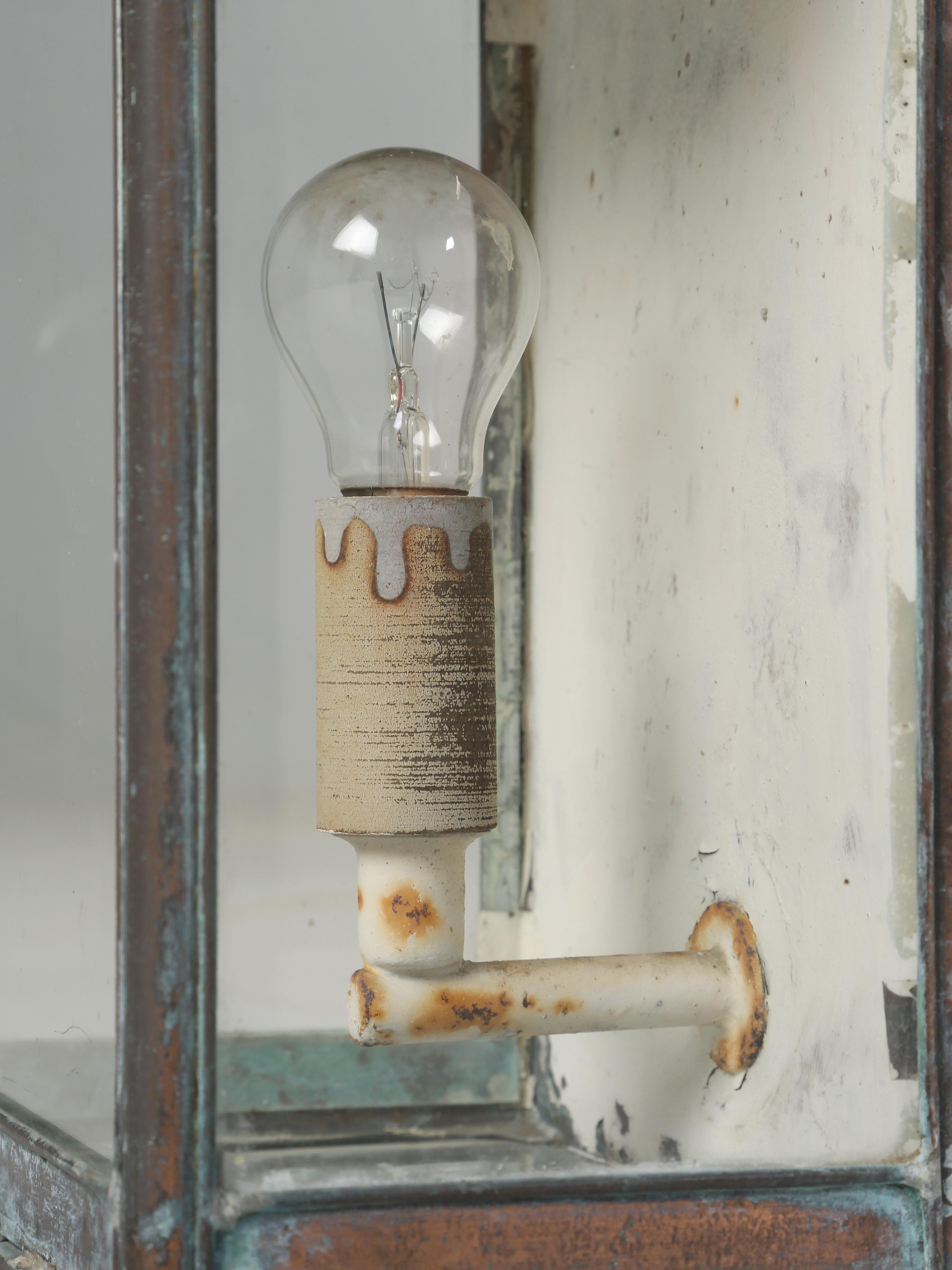 Antique French Copper Lantern Original Unrestored Condition Beautiful Patina  3