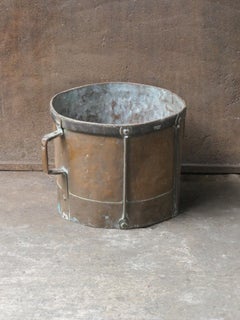 Antique French Copper Log Holder, Early 19th Century