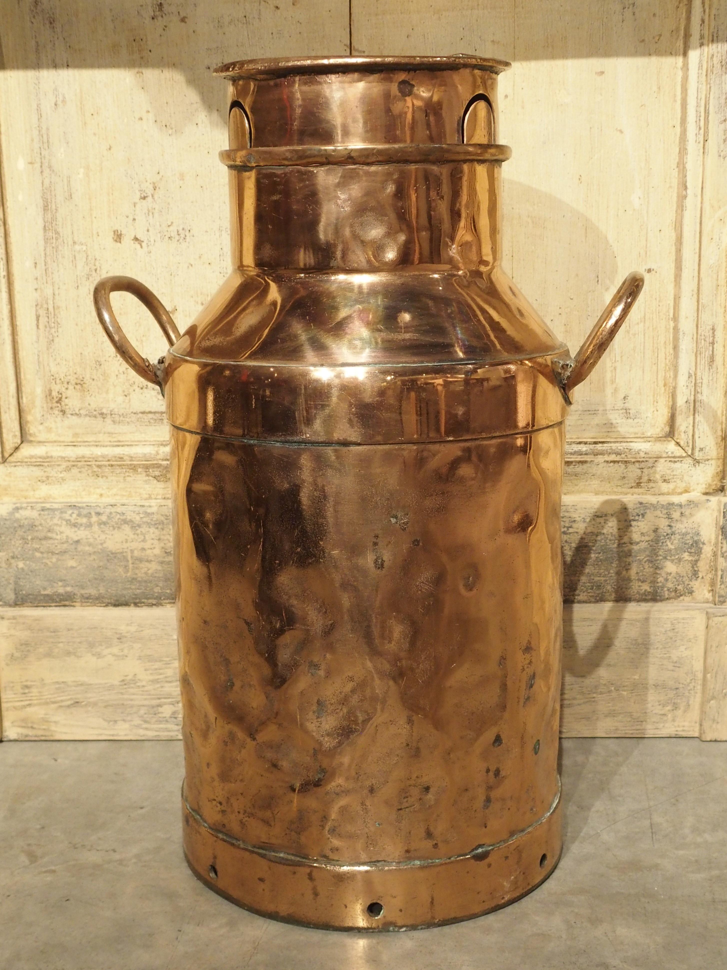 Antique French Copper Milk Container, Late 19th Century 6