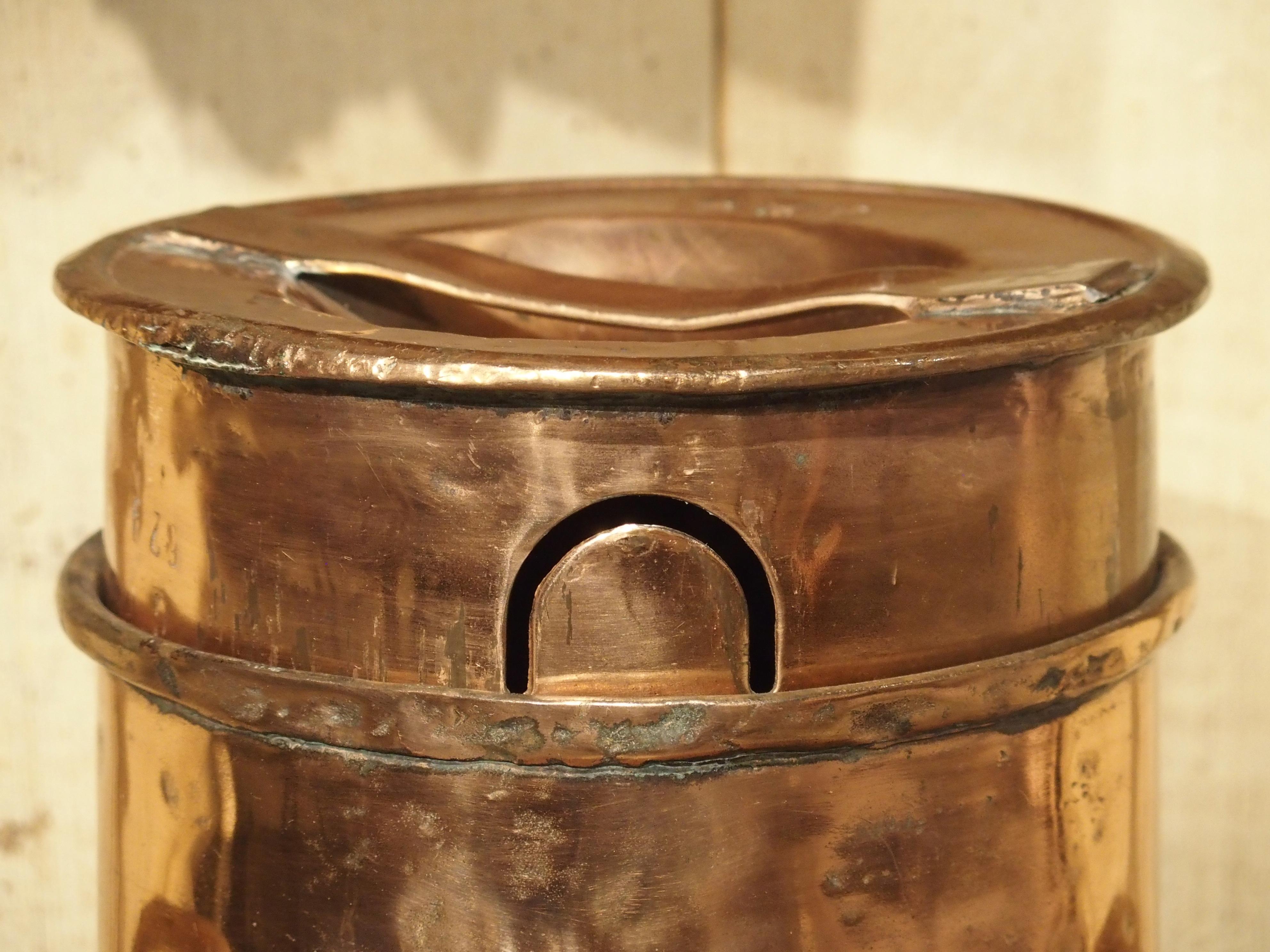 antique copper milk can