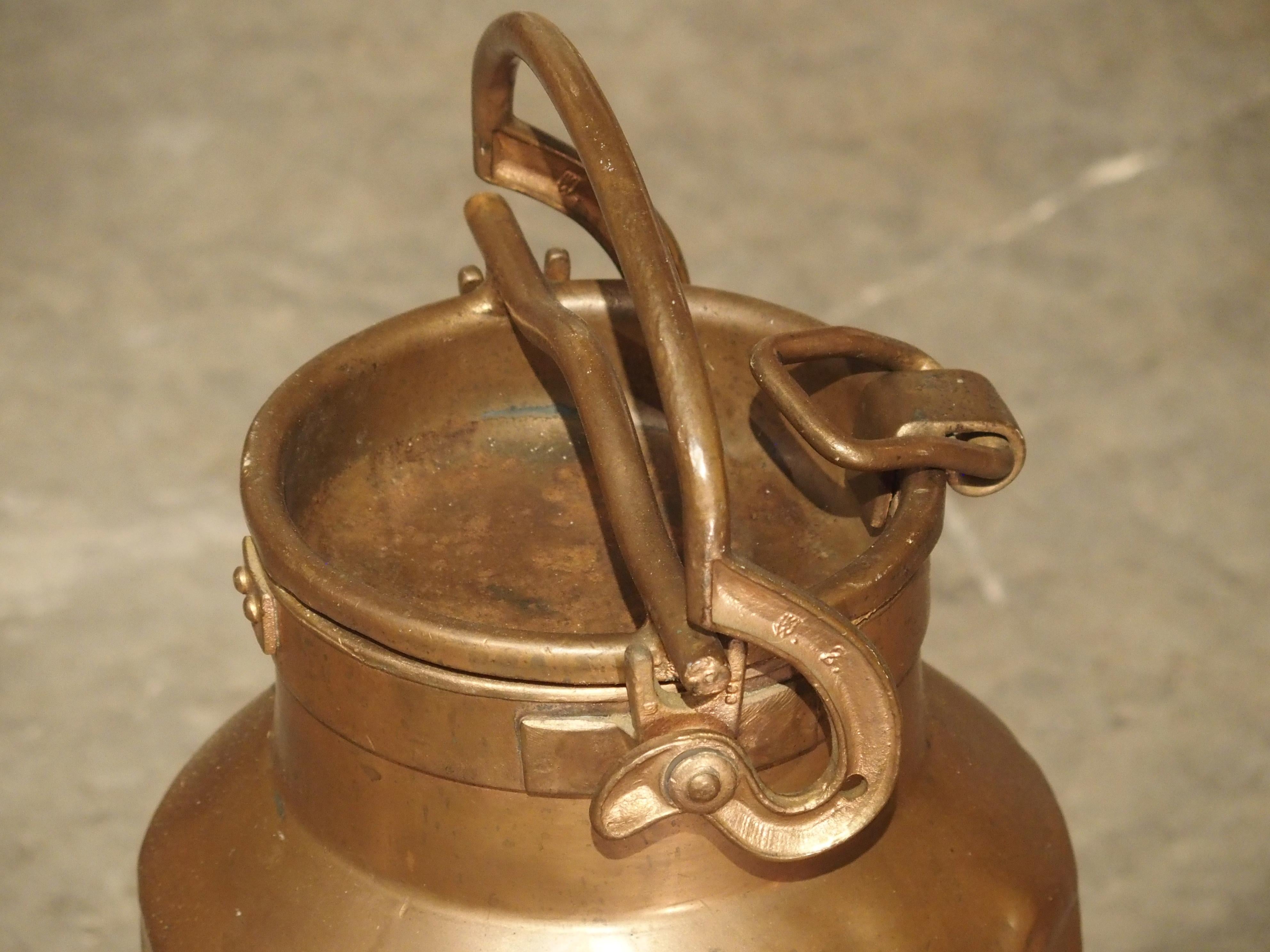 antique copper milk can
