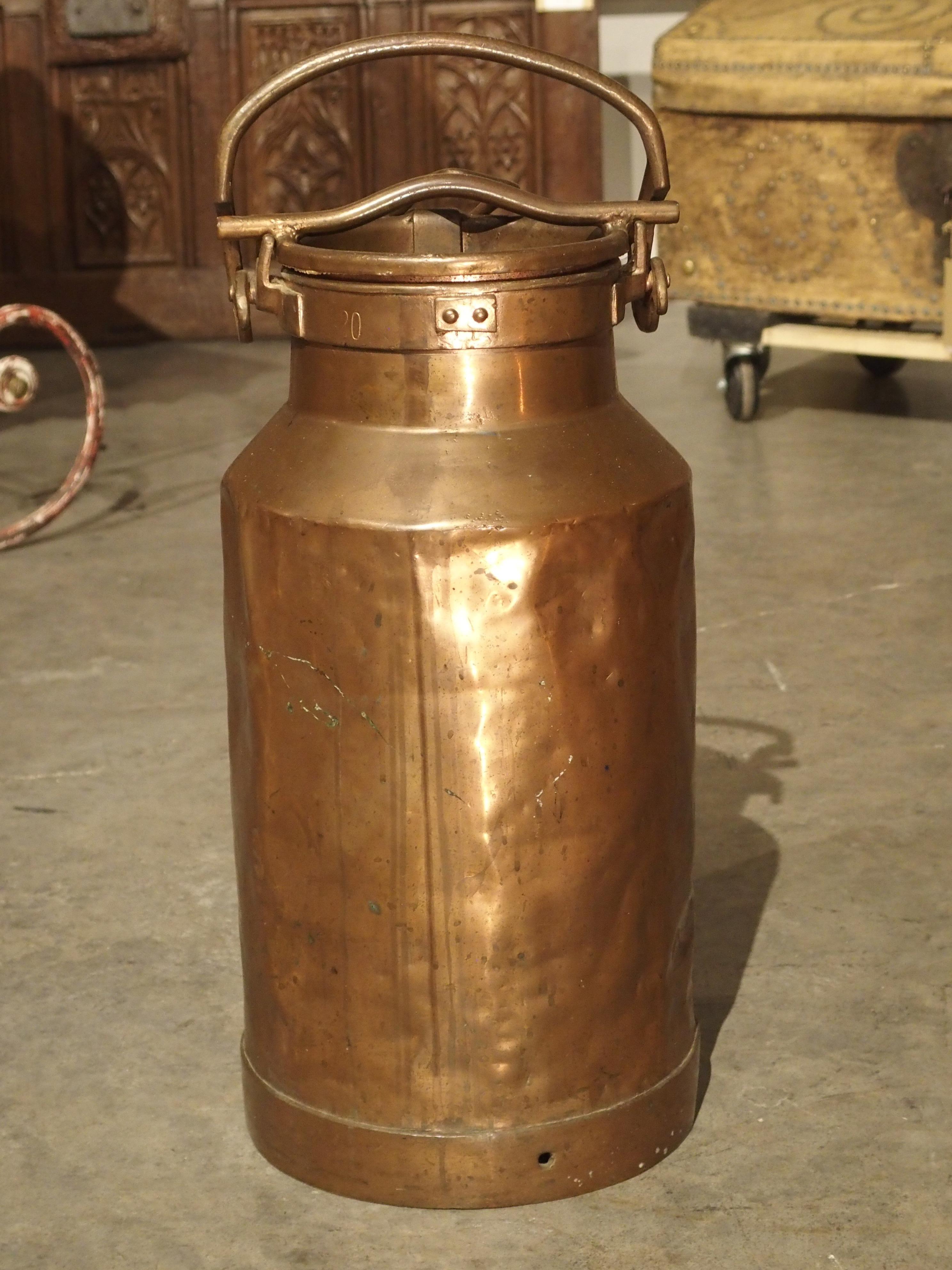 vintage copper milk can