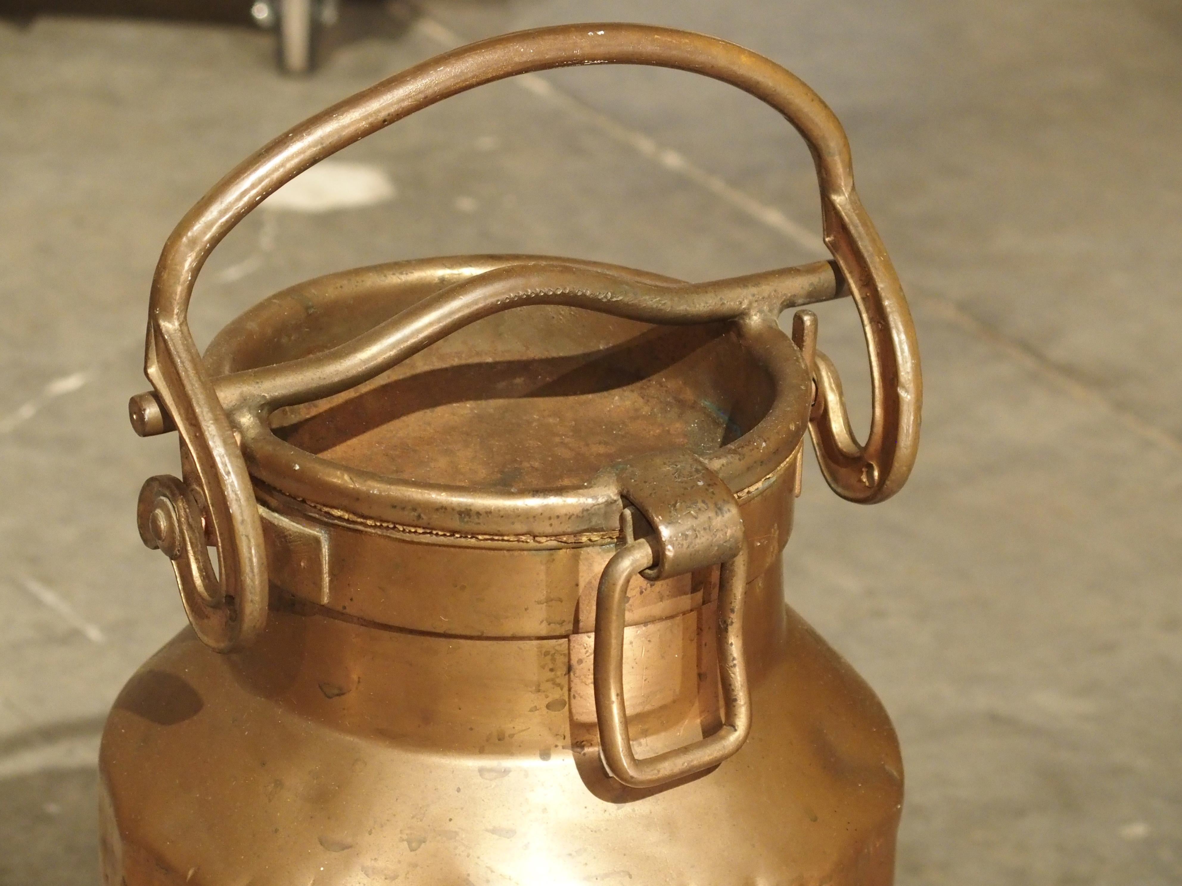 Antique French Copper Milk Container, Late 19th Century 1