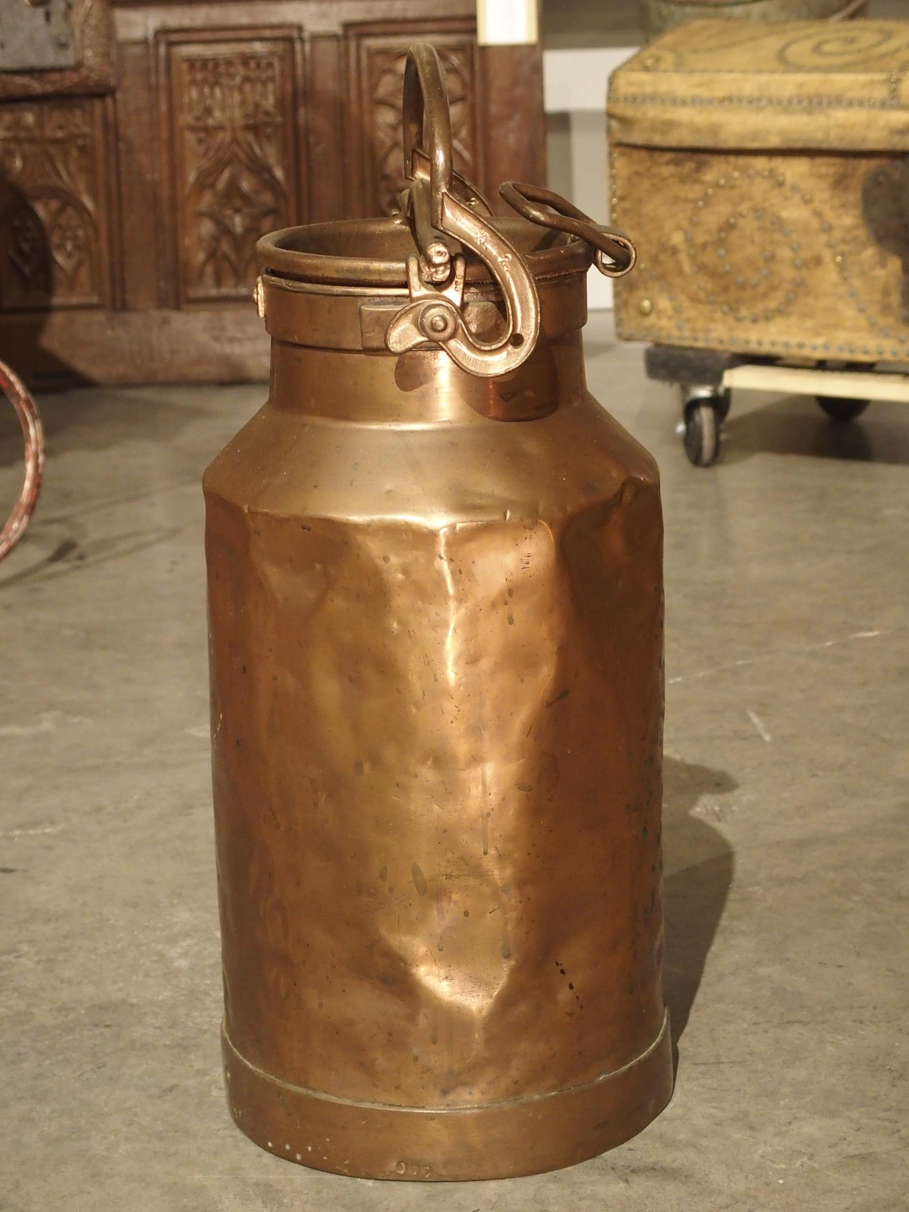 Antique French Copper Milk Container, Late 19th Century 2