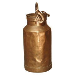 Antique French Copper Milk Container, Late 19th Century