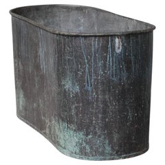 Antique French Copper Patinated Bath or Planter